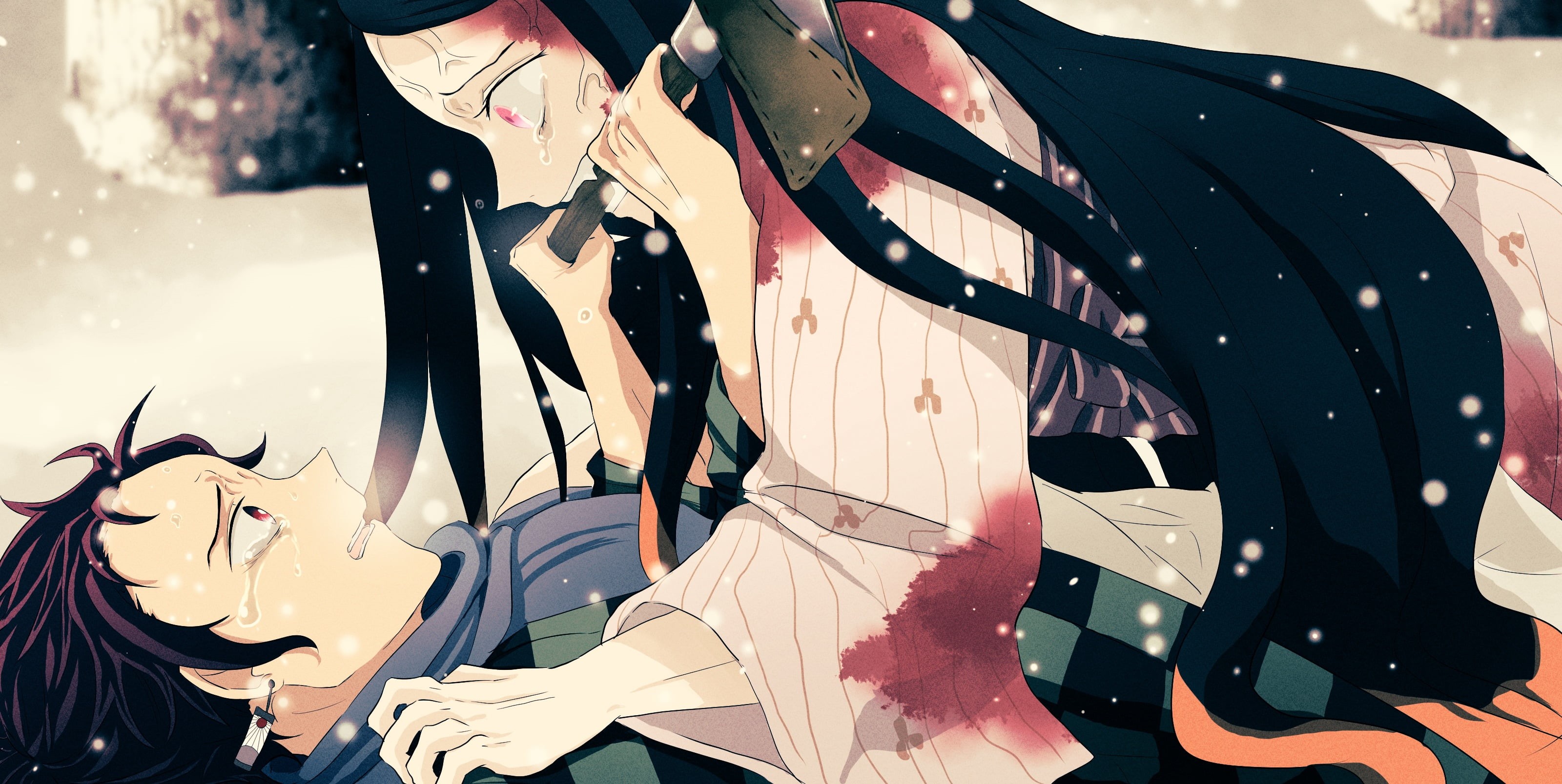 Tanjirou Kamado, Demon Slayer: Kimetsu no Yaiba, Anime, 2K, Nezuko Kamado, HD Wallpaper