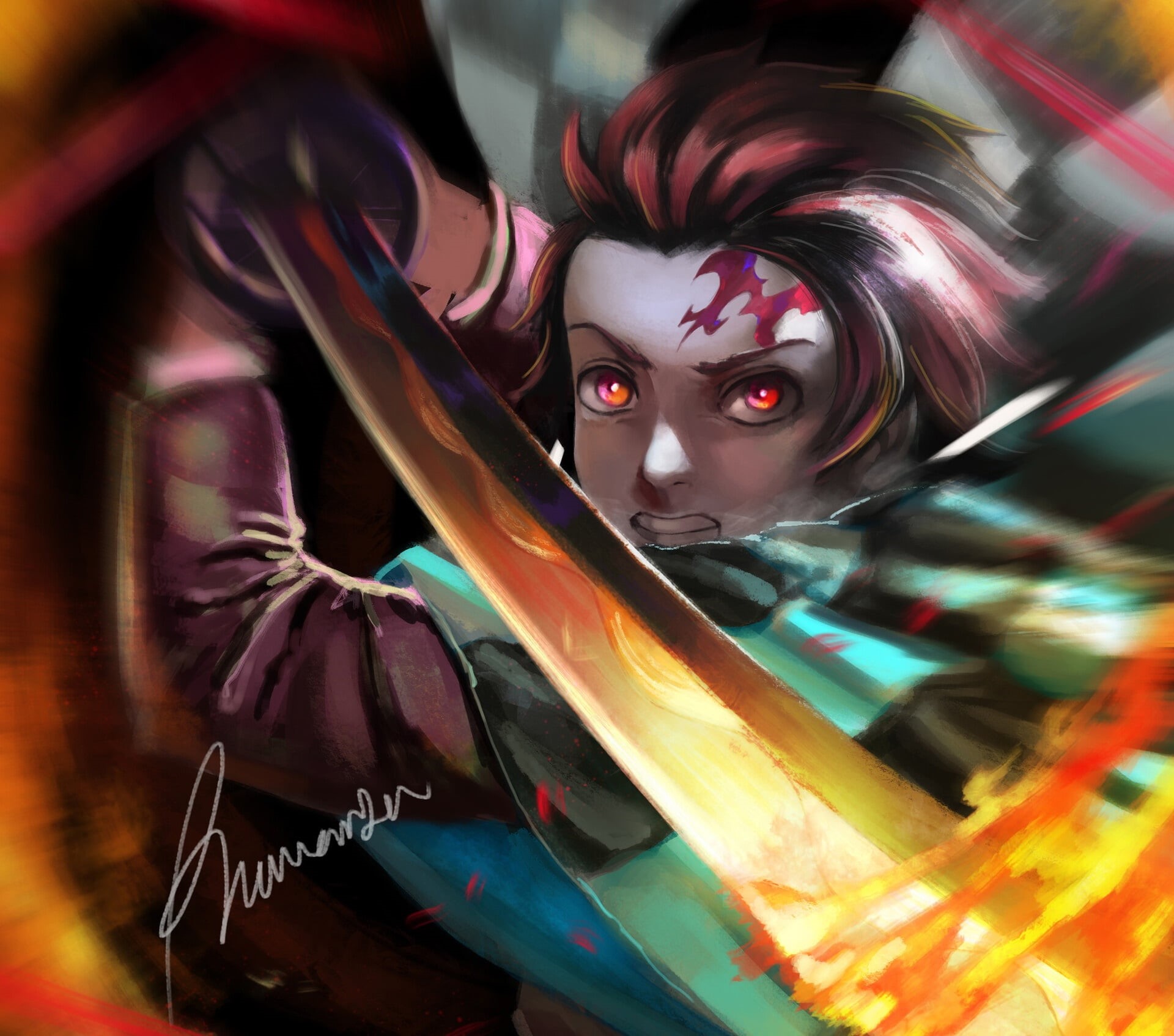 Anime, 1080P, Tanjirou Kamado, Demon Slayer: Kimetsu no Yaiba, HD Wallpaper