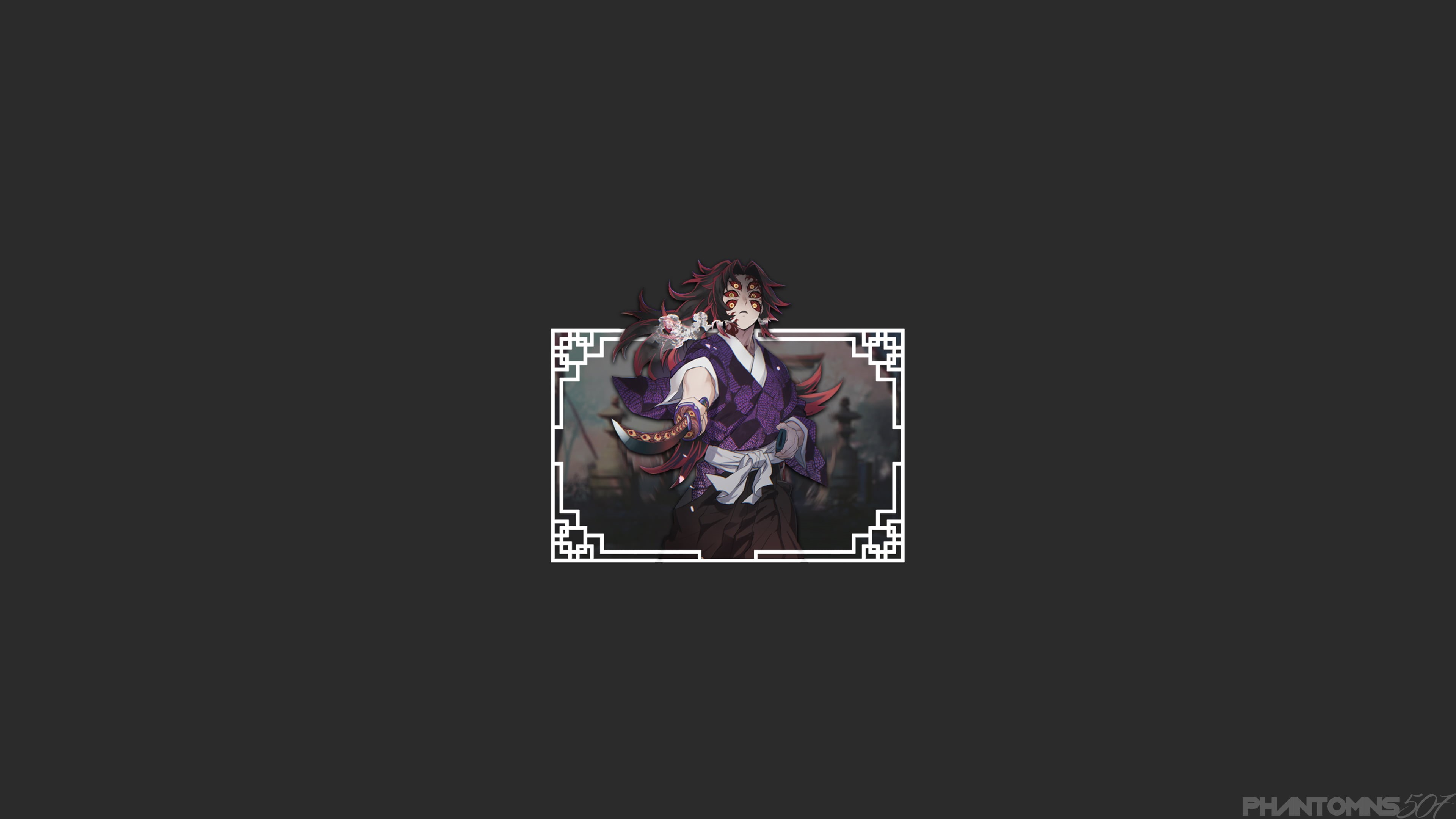 monochrome, cyberpunk, Dragon Ball, Android (operating system), minimalism, Tanjiro Kamado, Nezuko, anime, 4K, Kimetsu no Yaiba, HD Wallpaper
