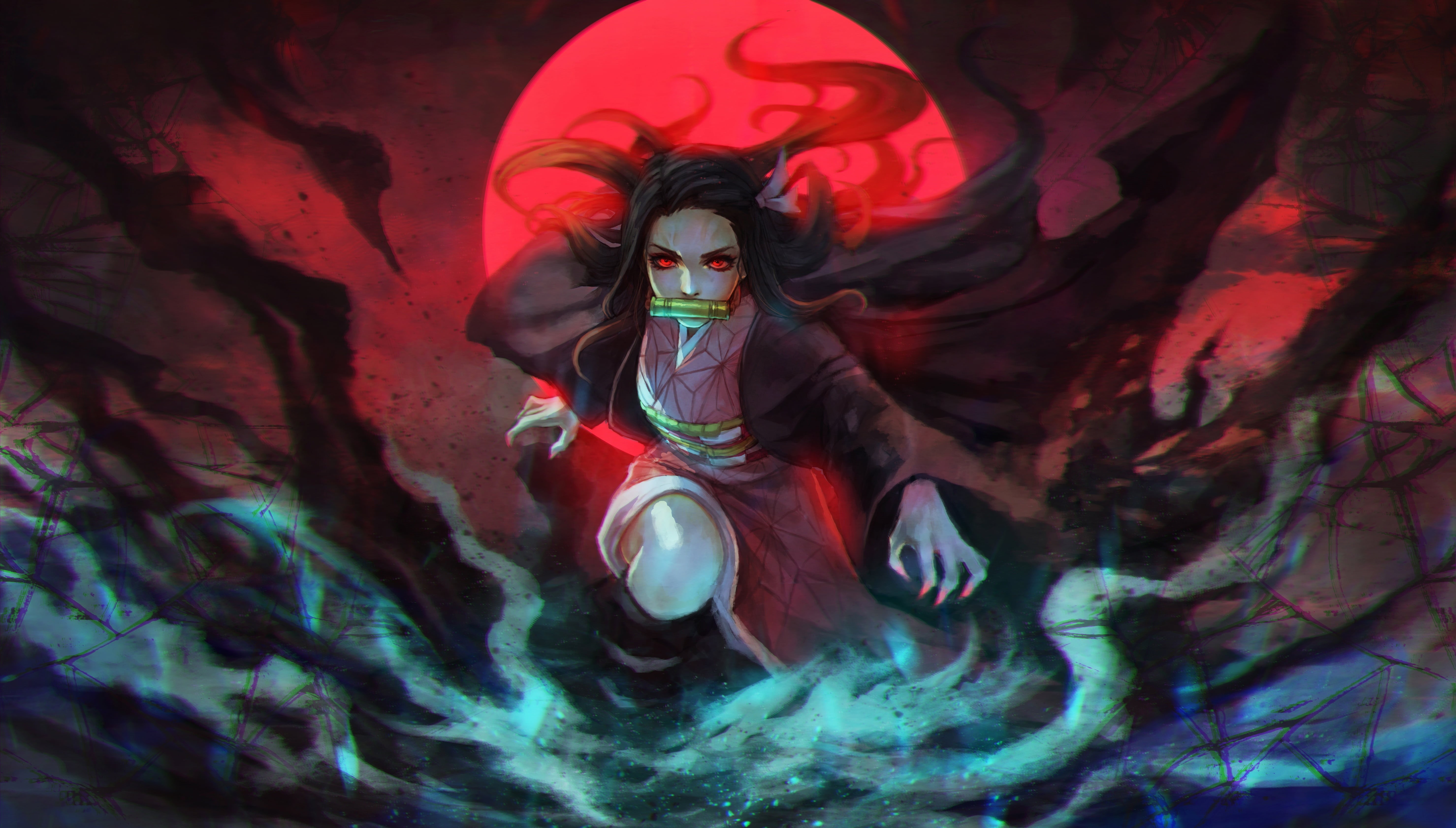 Nezuko Kamado, 5K, Demon Slayer: Kimetsu no Yaiba, Anime, Girl, HD Wallpaper