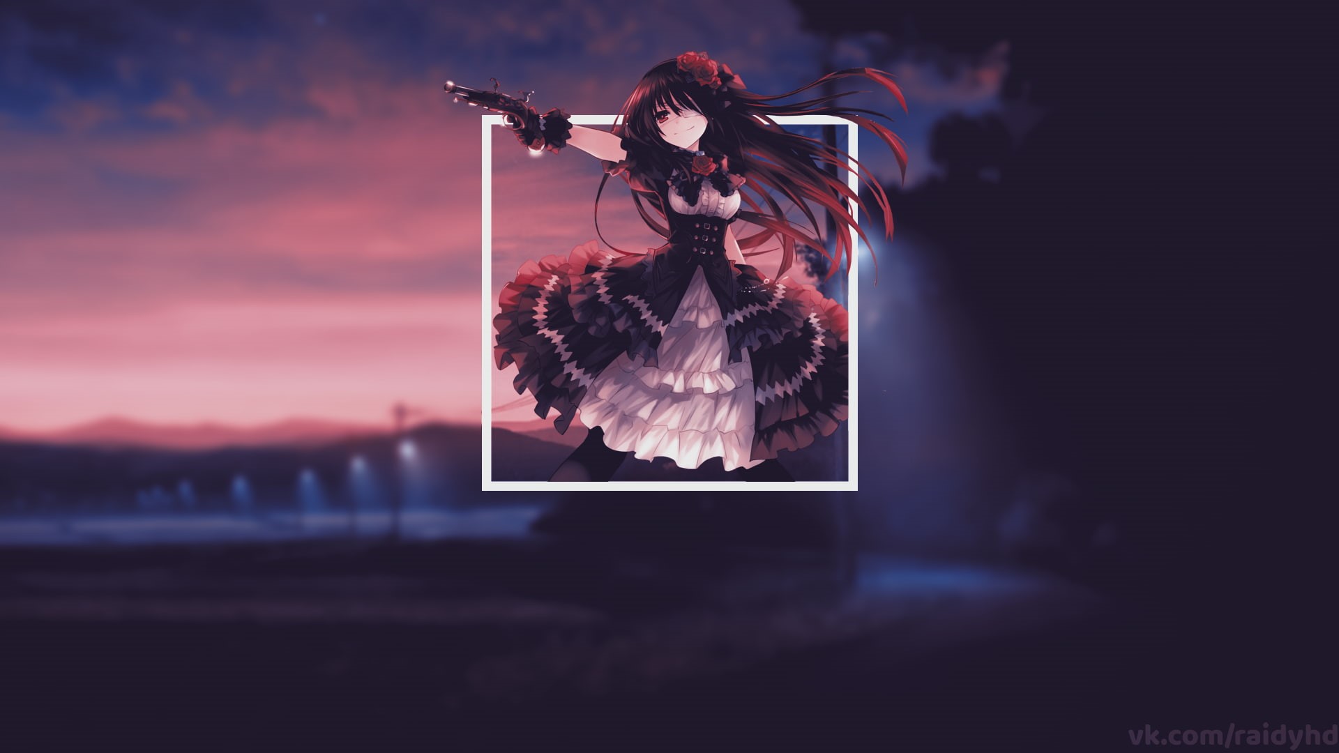 picture-in-picture, Tokisaki Kurumi, 1080P, anime girls, anime, HD Wallpaper