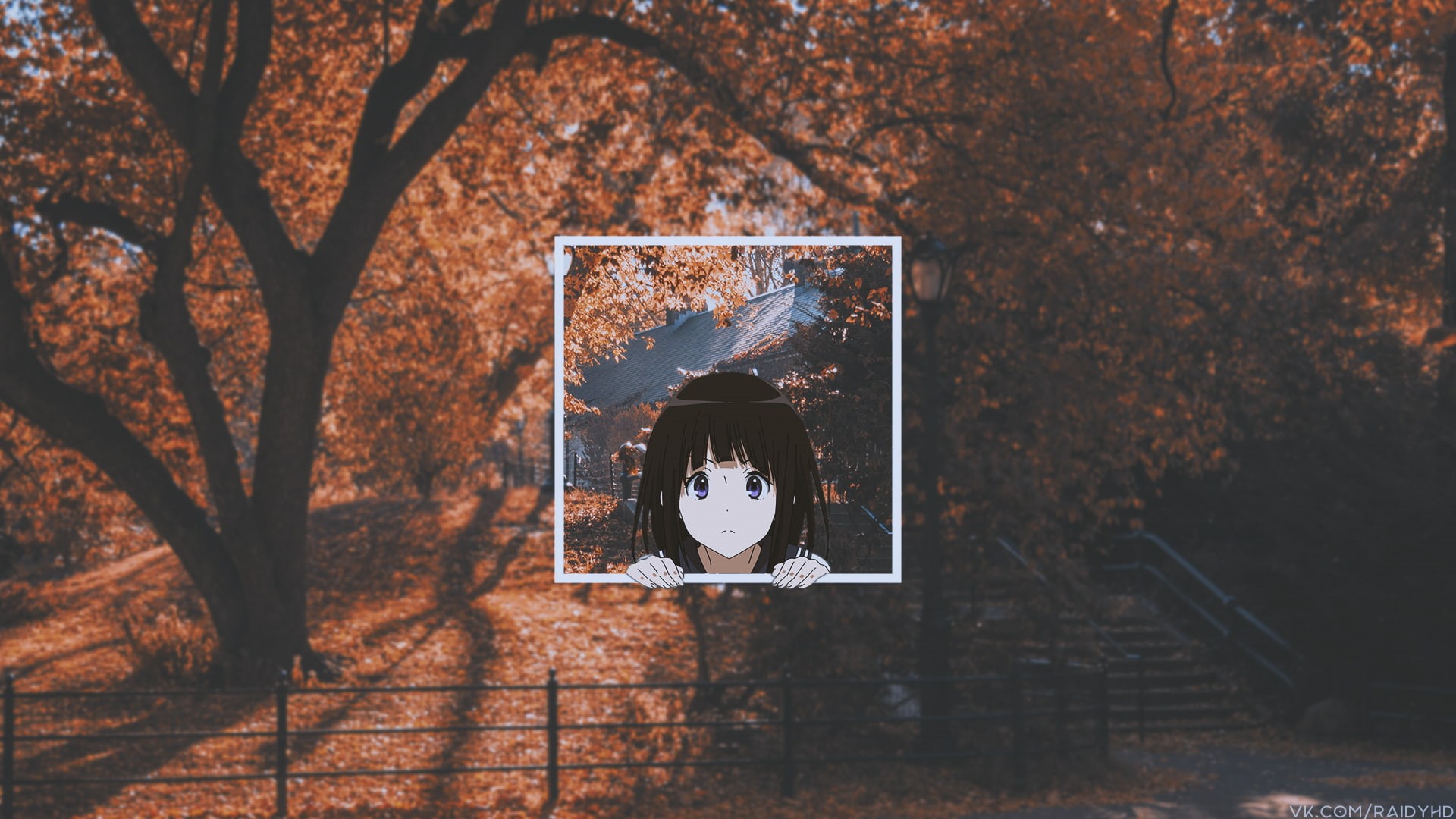 picture-in-picture, 1080P, Chitanda Eru, anime girls, anime, HD Wallpaper