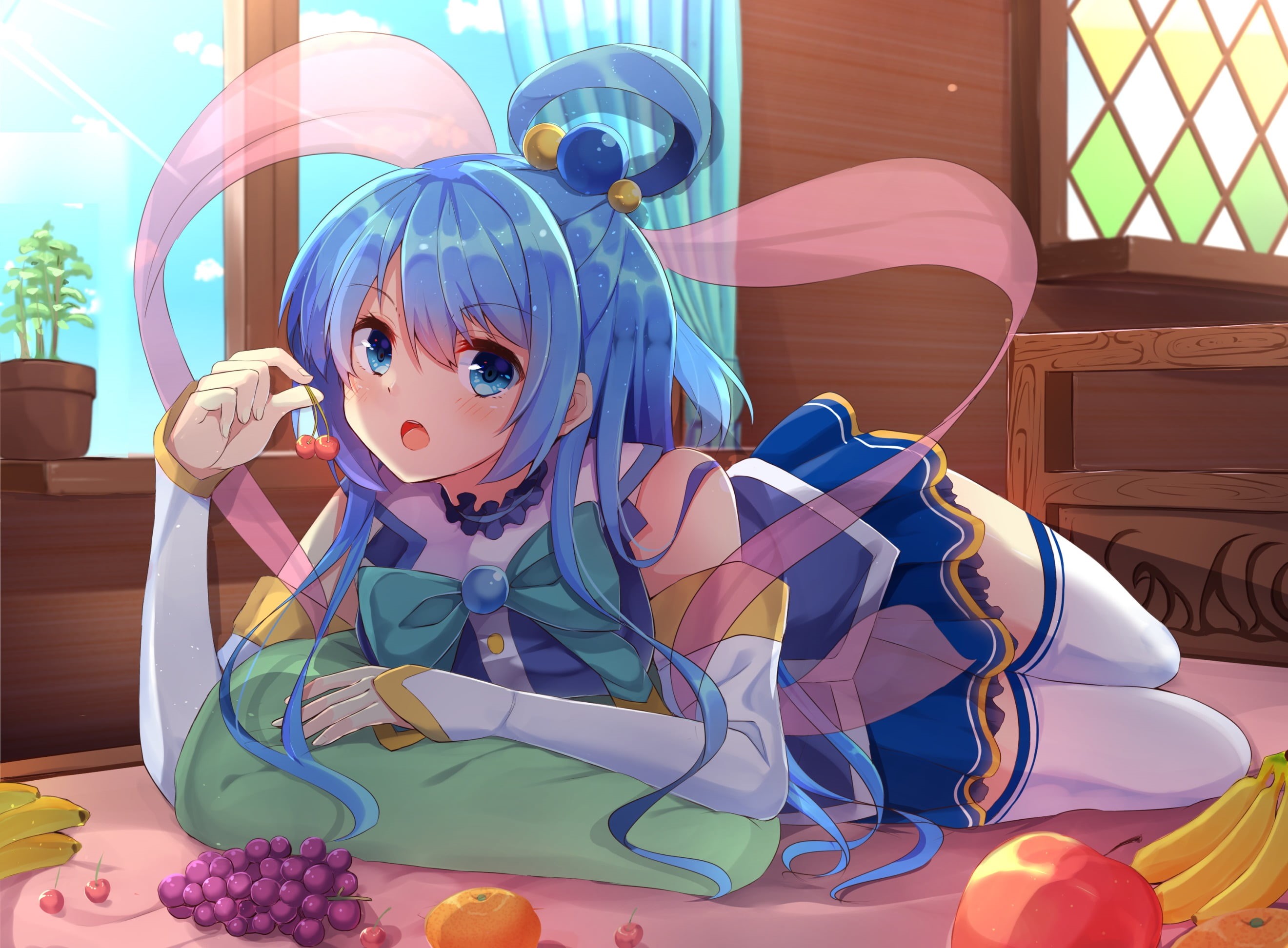 human representation, representation, front view, Kono Subarashii Sekai ni Shukufuku wo!, creativity, day, celebration, art and craft, one person, table, HD Wallpaper