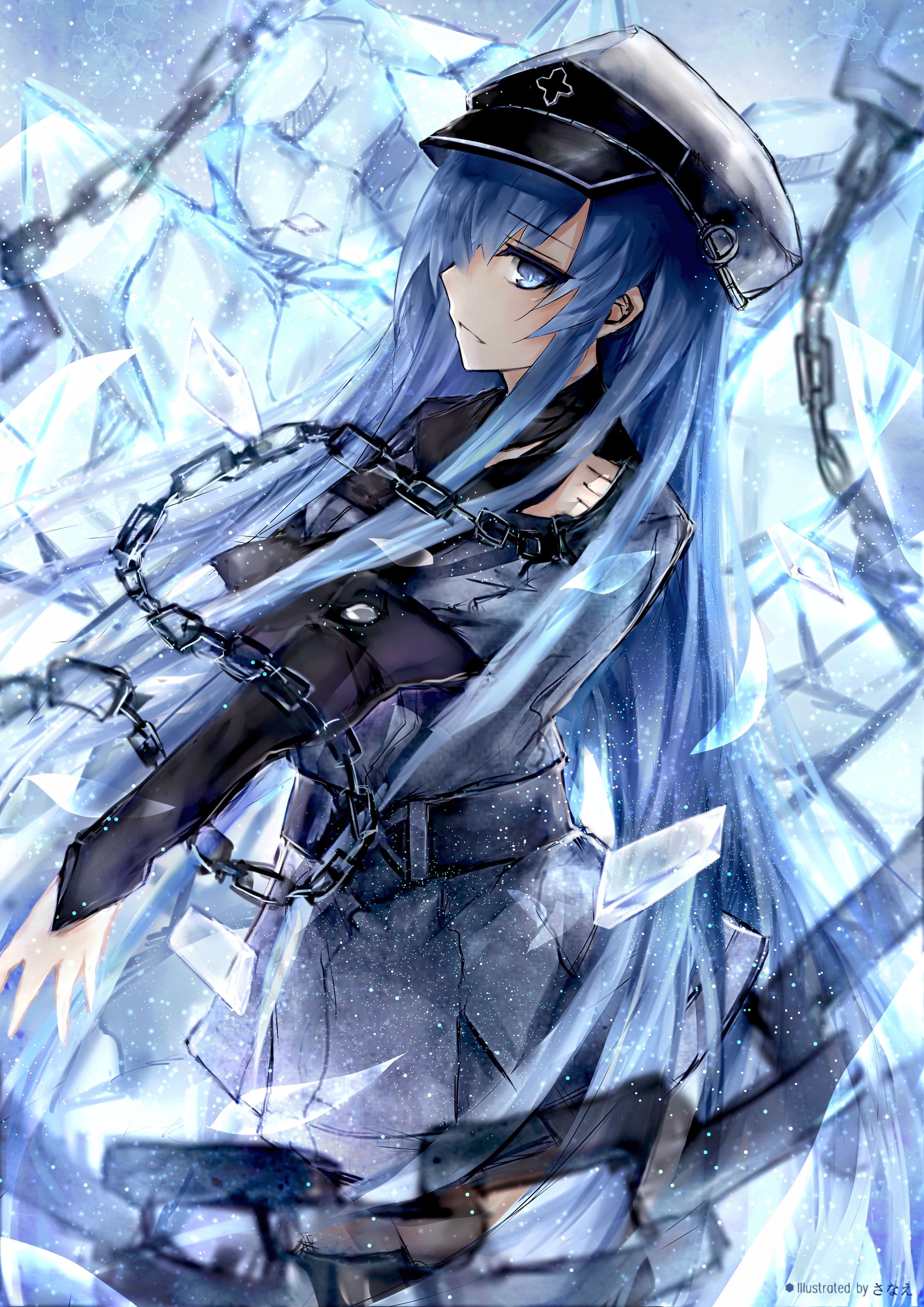 Esdeath, ice, 4K, Akame ga Kill!, Phone HD Wallpaper