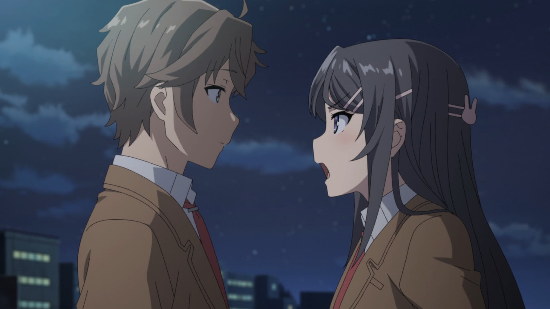 Seishun Buta Yarou wa Bunny Girl Senpai no Yume wo Minai, Anime, Brown Eyes, Blue Eyes, Brown Hair, Rascal Does Not Dream of Bunny Girl Senpai, 1080P, HD Wallpaper