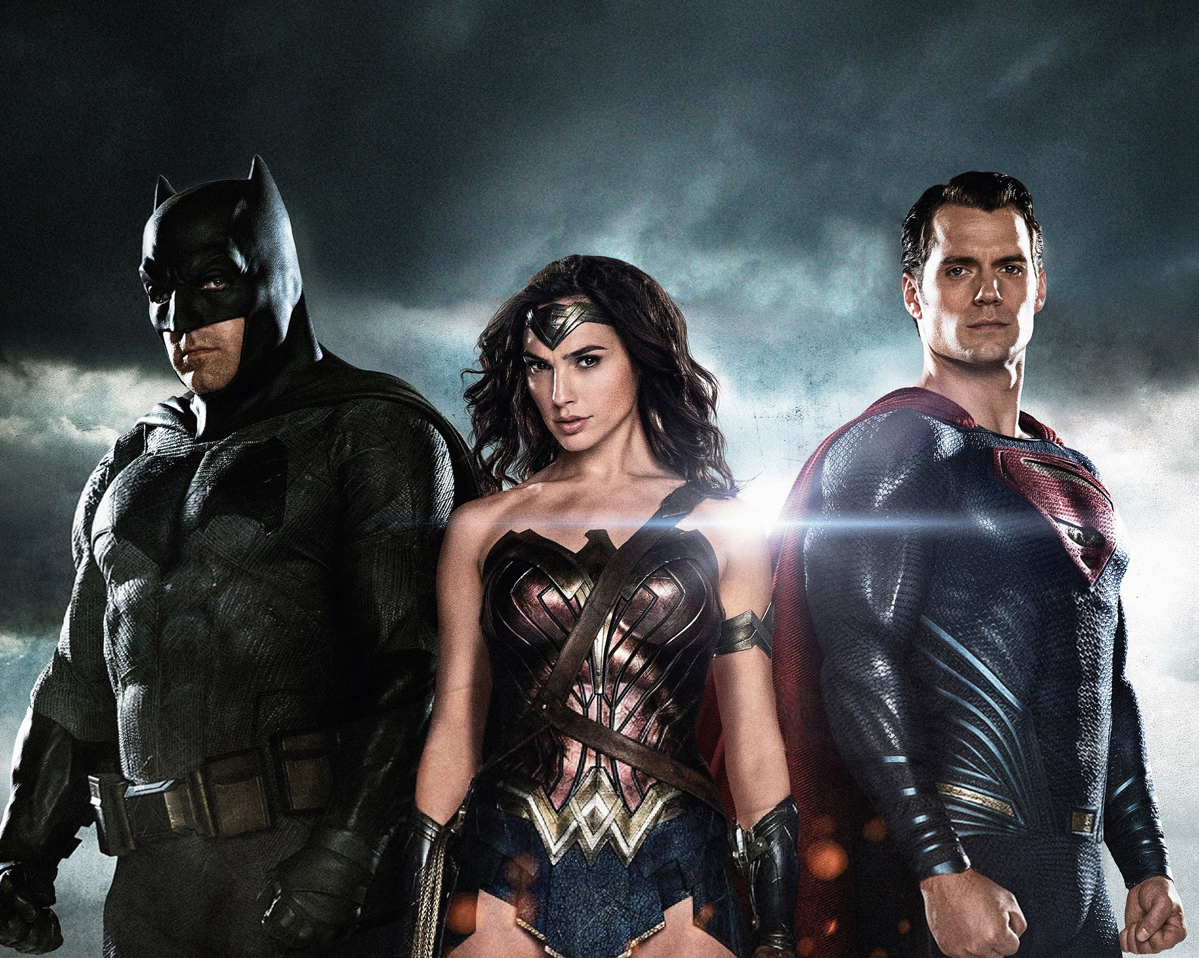 studio shot, 4K, Dawn, young adult, Man of Steel, people, Wonder Woman, Bruce, young men, Gal Gadot, Weapons, Superman, digital composite, women, Action, HD Wallpaper
