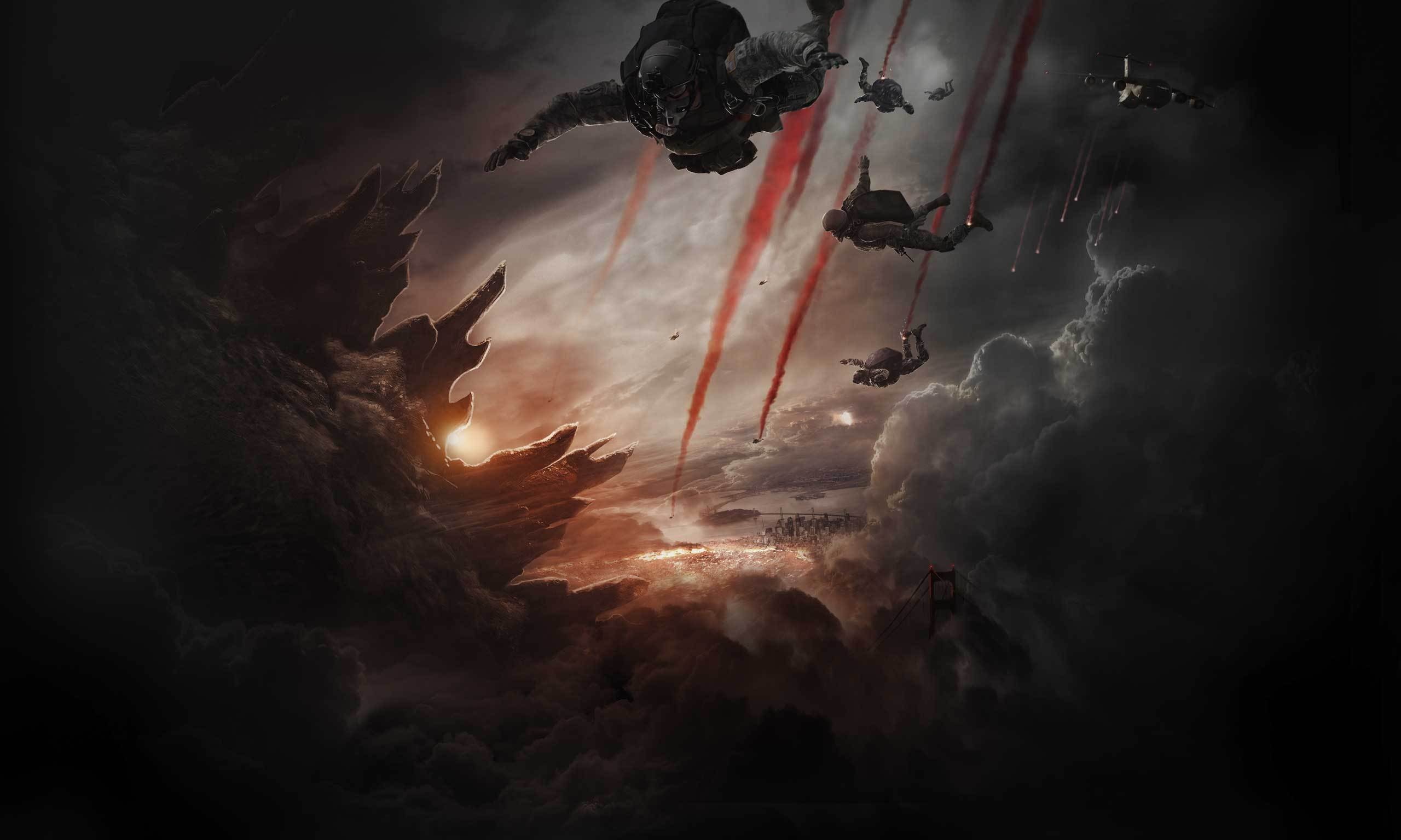 sign, Smoke, 2014, outdoors, Cloud, Action, Fly, Giant, Aaron Taylor-Johnson, environment, scenics - nature, Warner Bros. Pictures, Fantasy, dramatic sky, HD Wallpaper