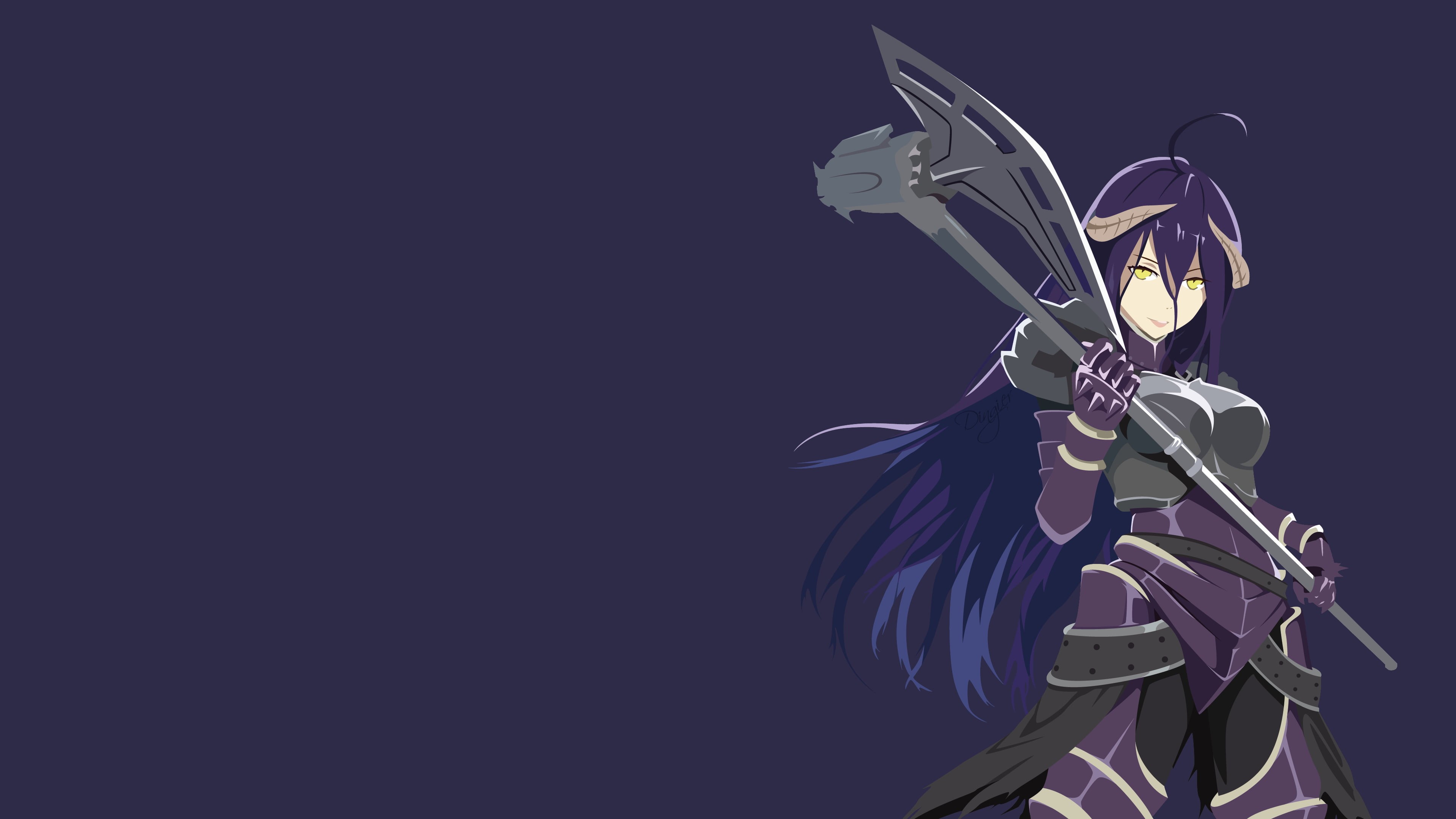Overlord, 4K, anime girls, Albedo (OverLord), anime, Overlord (anime), Isekai, HD Wallpaper