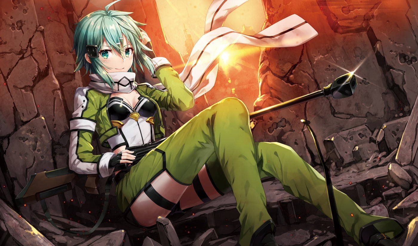 Sword Art Online, anime, Sinon (Sword Art Online), anime girls, Asada Shino, 720P, HD Wallpaper