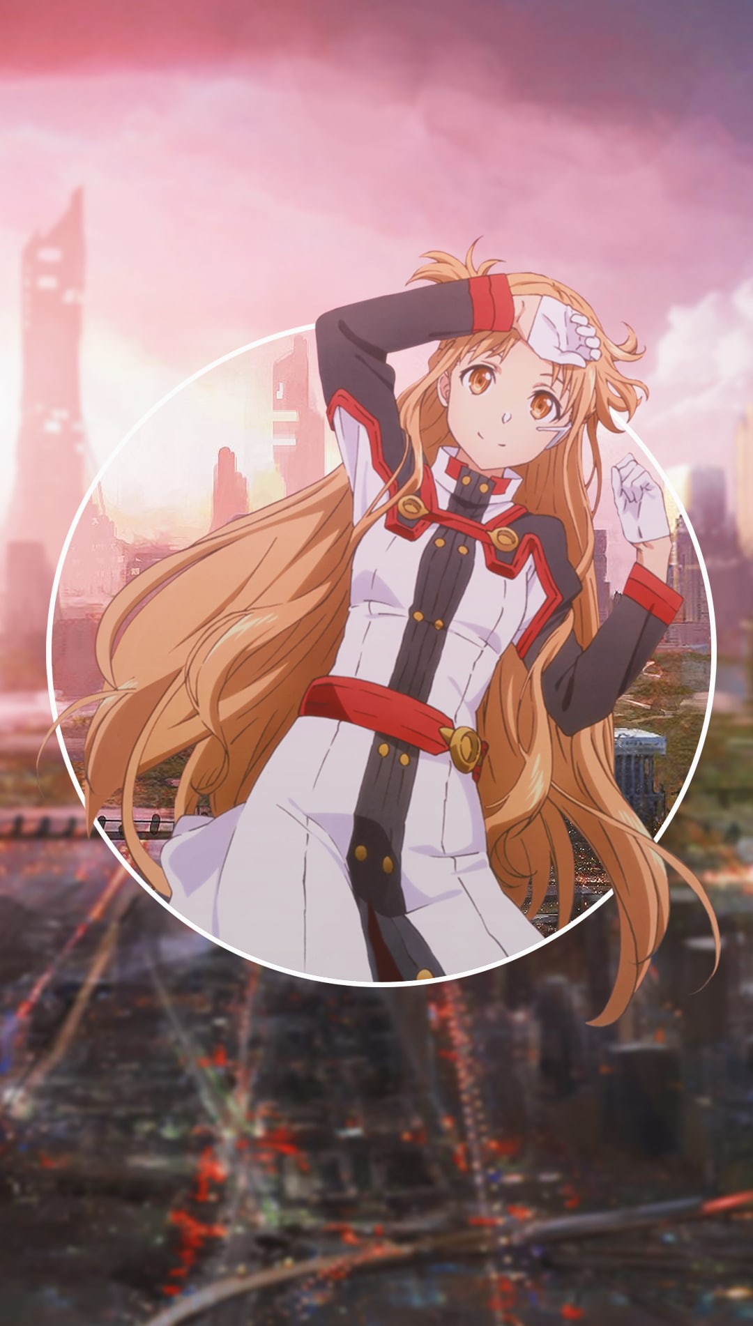 720P, Yuuki Asuna, anime girls, Sword Art Online, picture-in-picture, anime, Phone HD Wallpaper