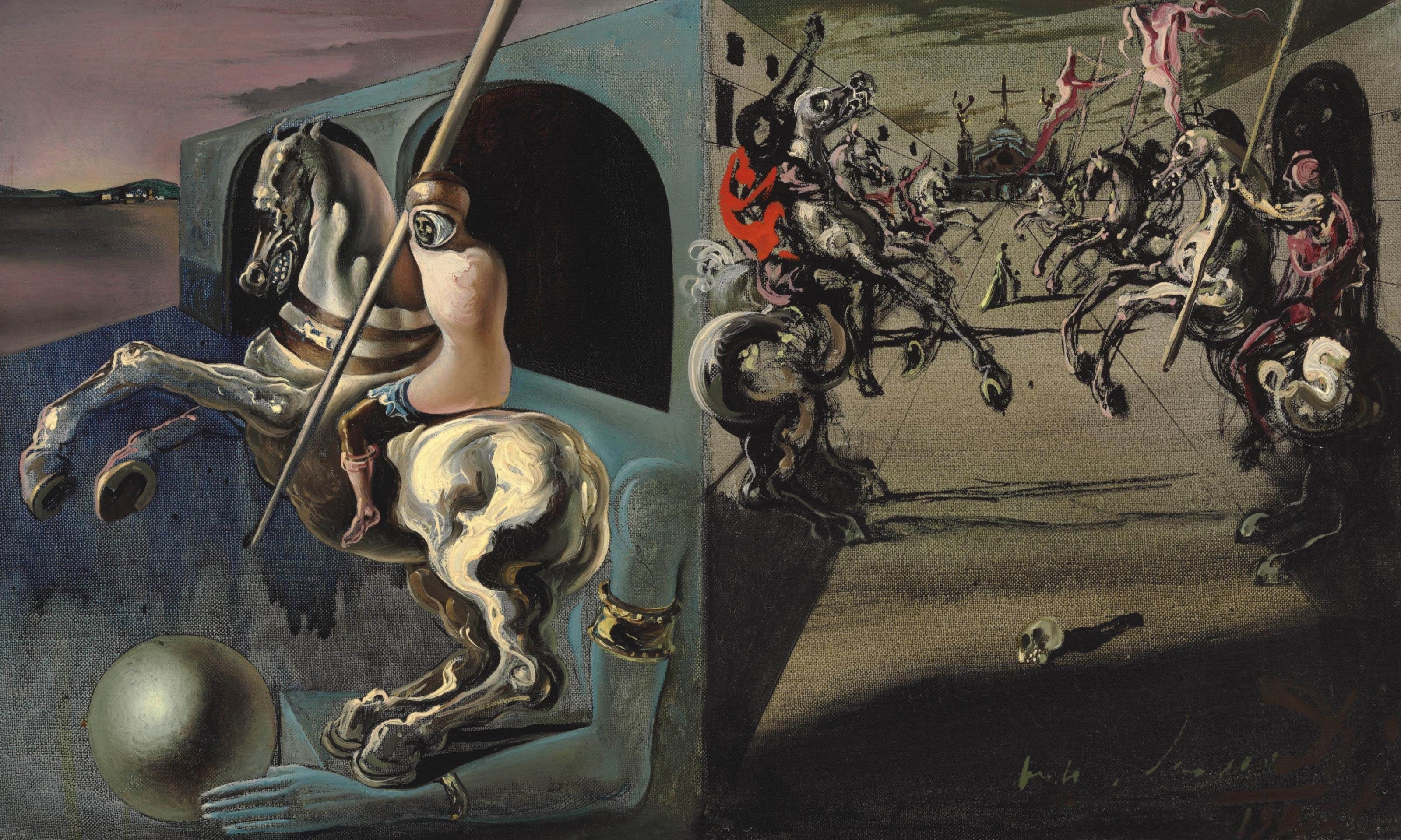 Salvador Dali, Parade Of The Knights, 2K, surrealism, picture, HD Wallpaper