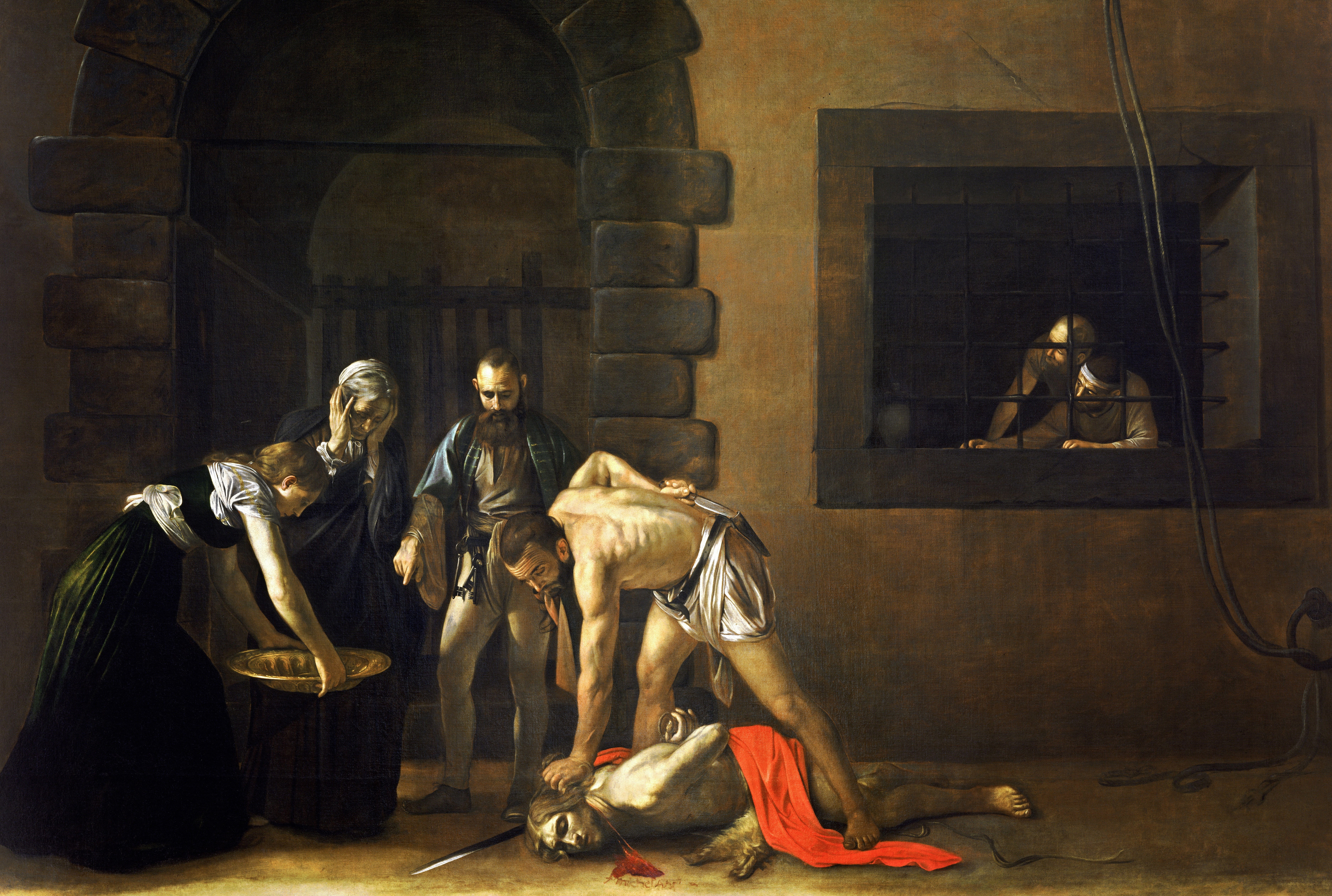 Michelangelo Merisi da Caravaggio, picture, religion, Caravaggio, mythology, 5K, The Beheading Of John The Baptist, HD Wallpaper