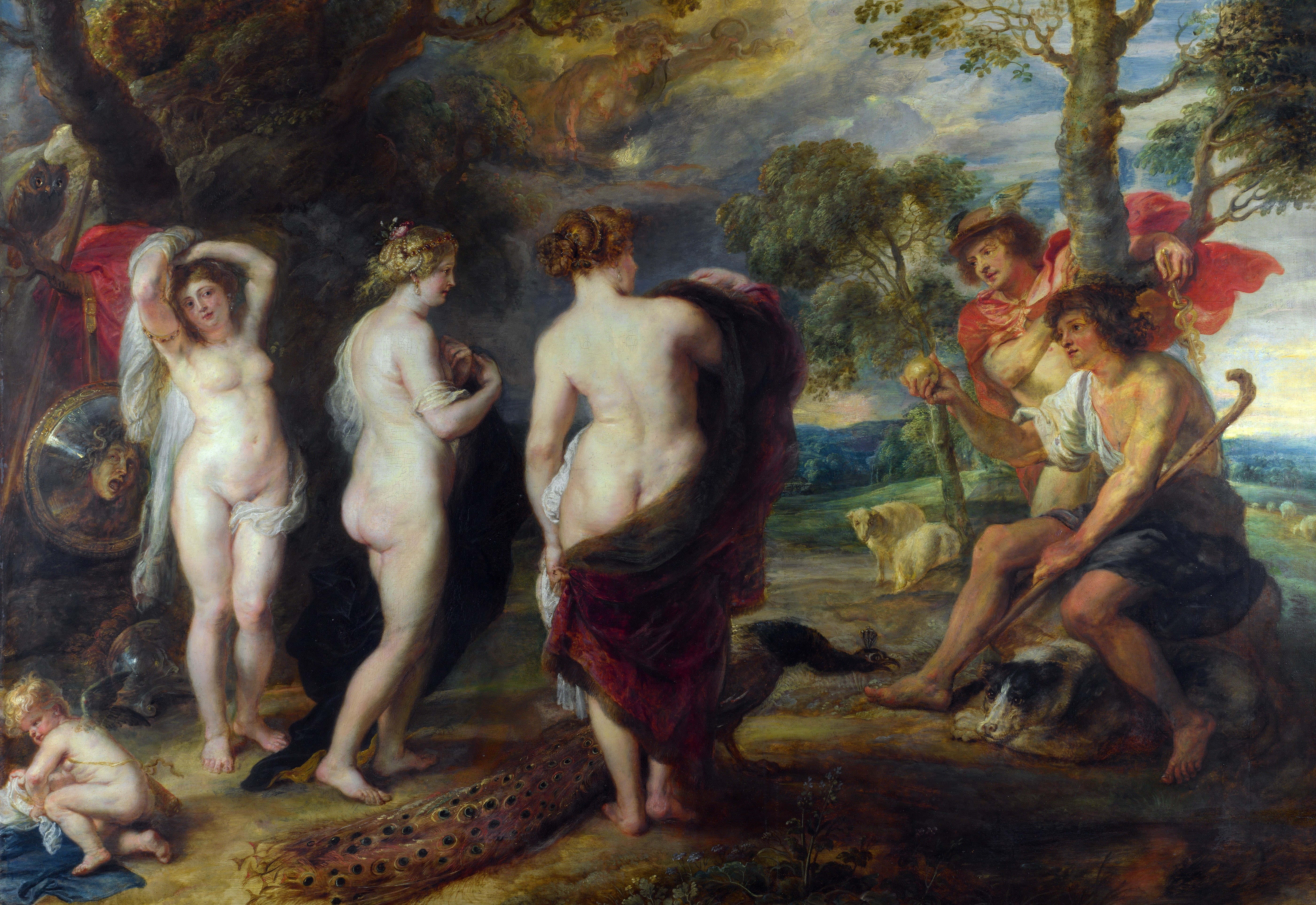 Pieter Paul Rubens, Peter Paul Rubens, picture, 5K, mythology, The Judgment Of Paris, HD Wallpaper