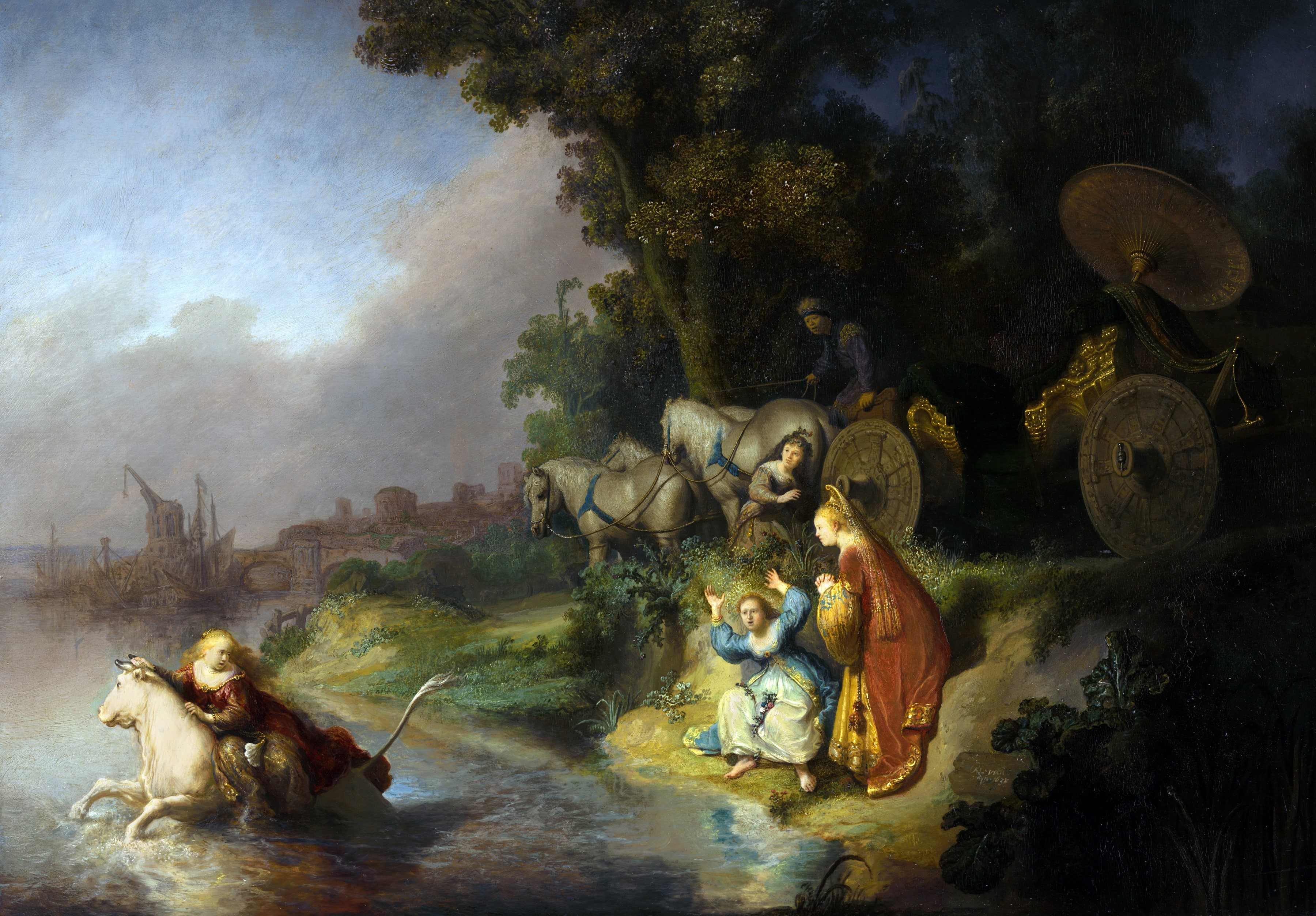 mythology, The Rape Of Europa, picture, Rembrandt van Rijn, 2K, HD Wallpaper