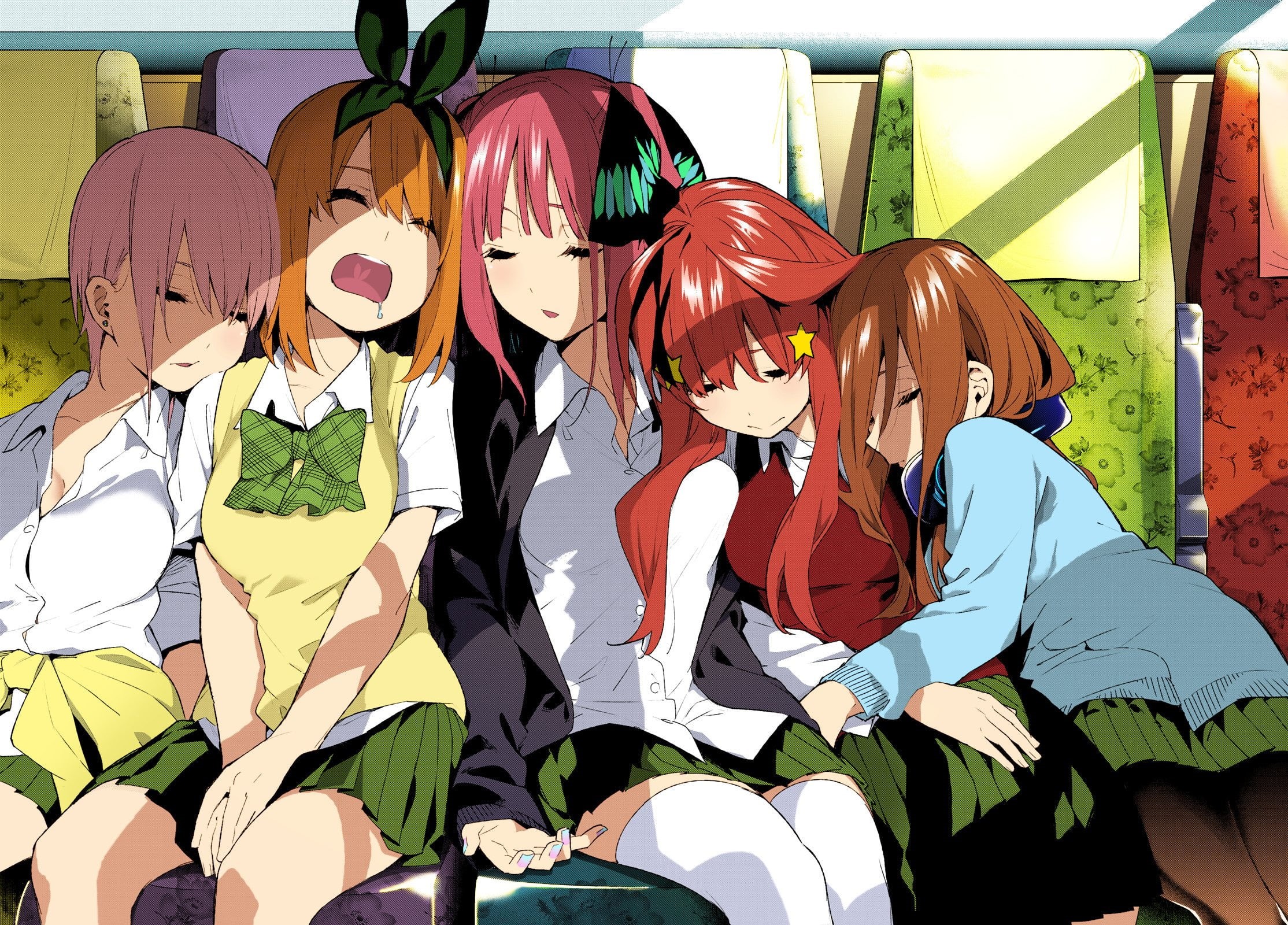 Ichika Nakano, Yotsuba Nakano, Anime, 1080P, Miku Nakano, Nino Nakano, Itsuki Nakano, The Quintessential Quintuplets, HD Wallpaper