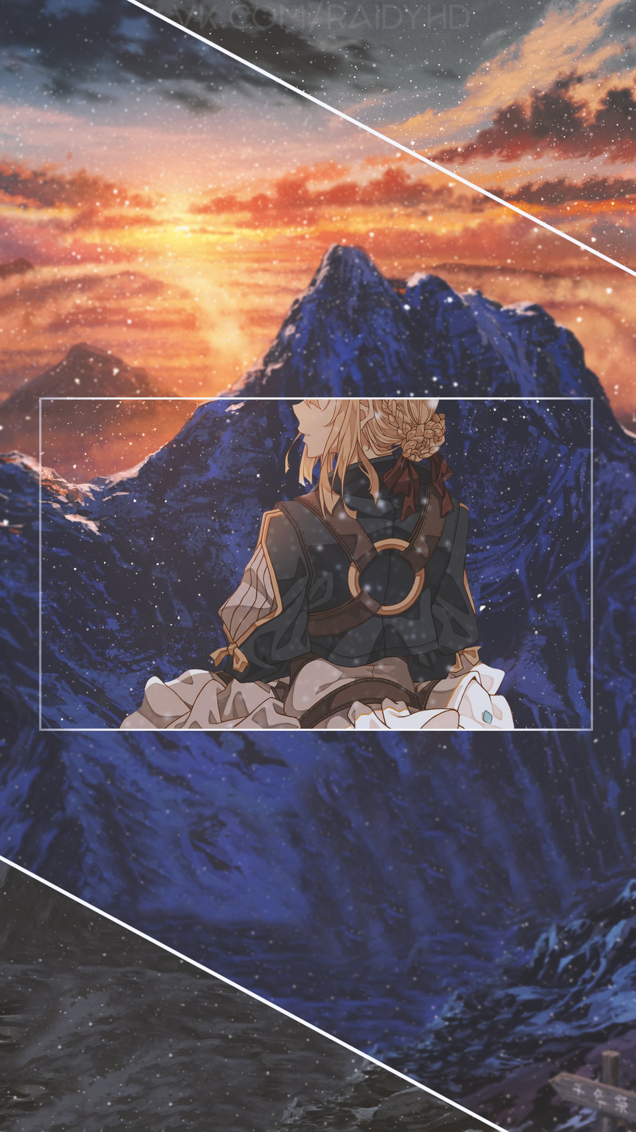 Violet Evergarden, 4K, anime girls, anime, picture-in-picture, Phone HD Wallpaper