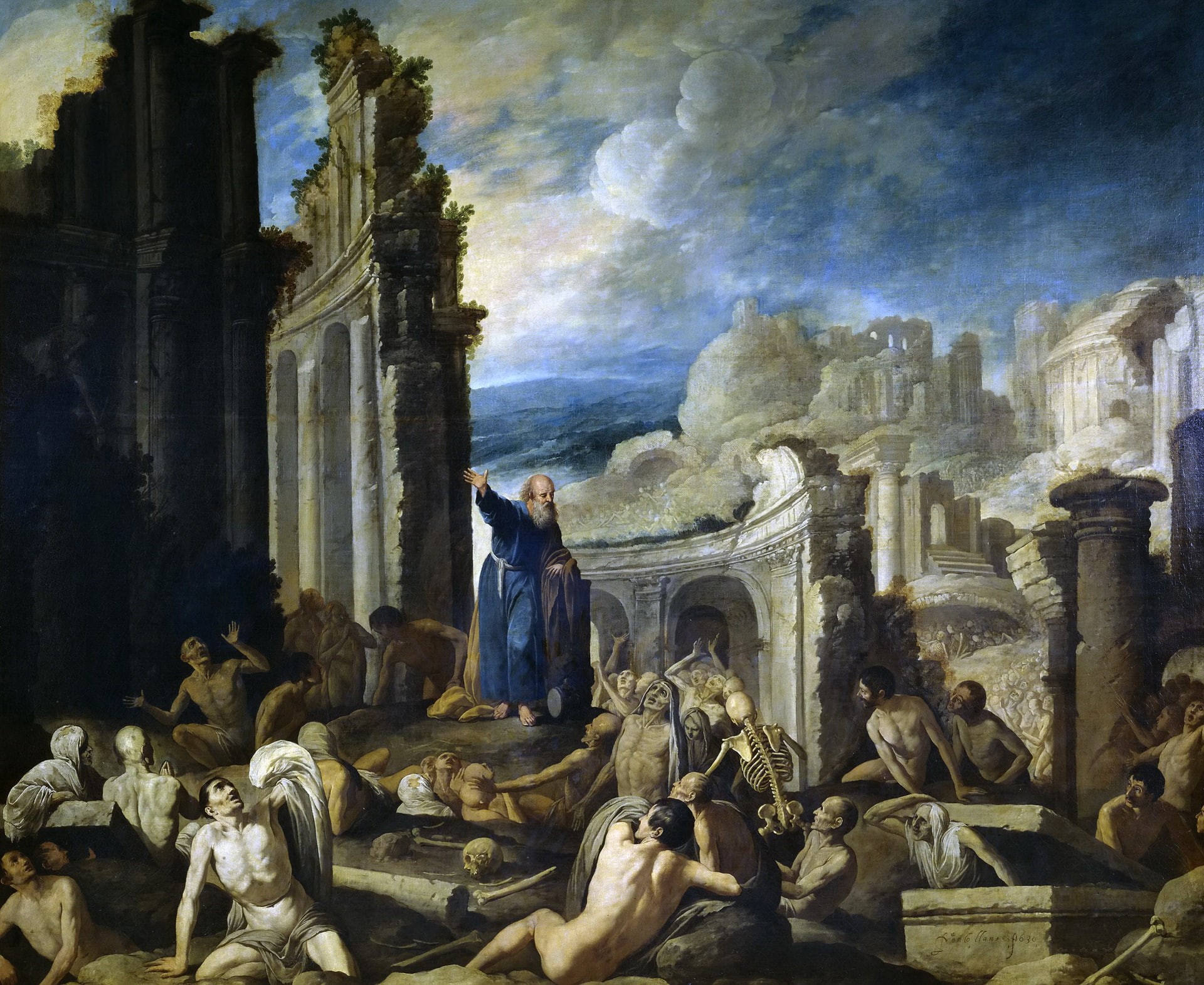 The Vision Of Ezekiel The Resurrection Of The Dead, mythology, 1080P, picture, Francisco Collantes, religion, HD Wallpaper