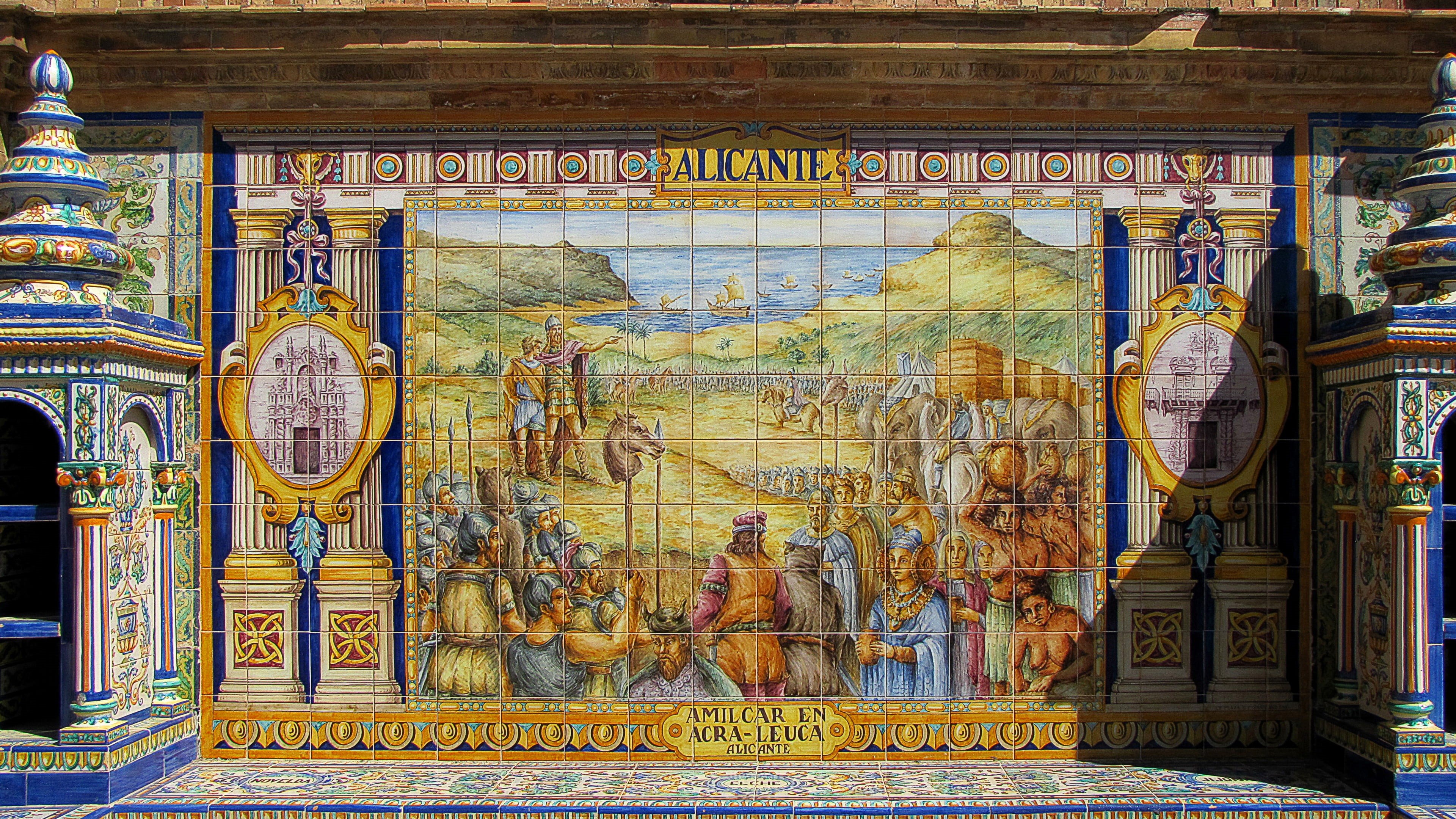 representation, ornate, human representation, male likeness, spain, alicante, shrine, painting, belief, place of worship, travel, day, mural, architecture, HD Wallpaper