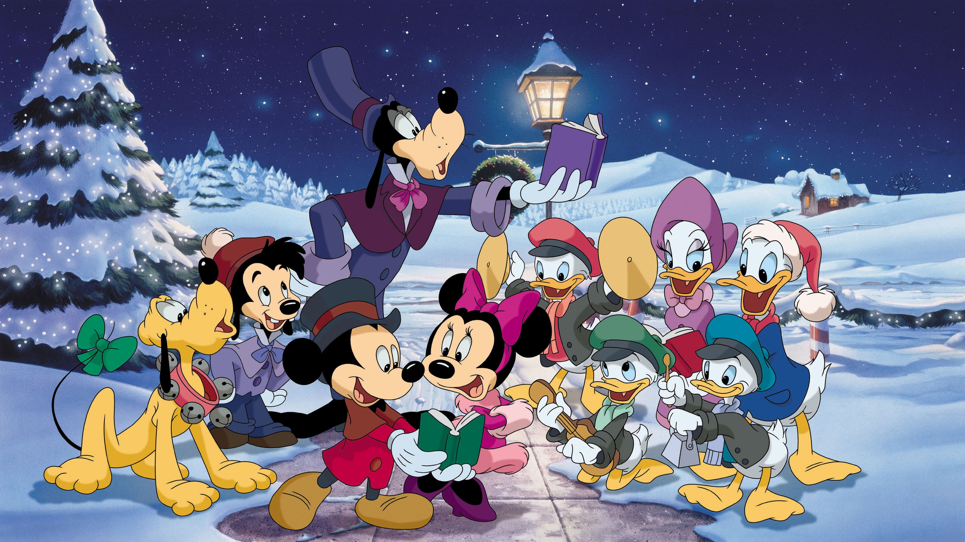 donald, large group of people, 4K, sky, happy, decoration, duck, nature, warm clothing, outdoors, group of people, pluto, leisure activity, HD Wallpaper