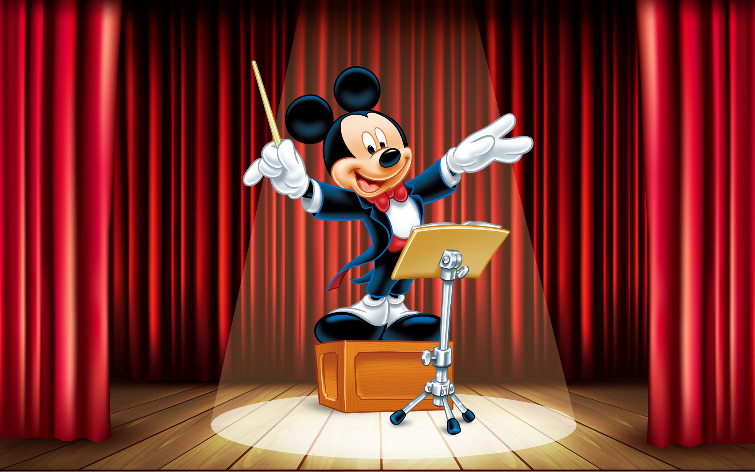 phones, mobile, 2K, desktop, hd, laptops, mickey, mouse, conductor, HD Wallpaper