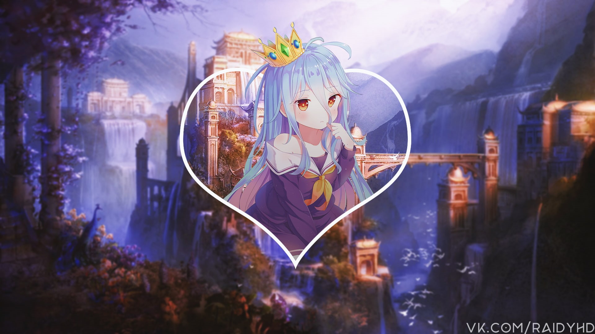 picture-in-picture, Shiro (No Game No Life), anime, anime girls, 1080P, No Game No Life, HD Wallpaper