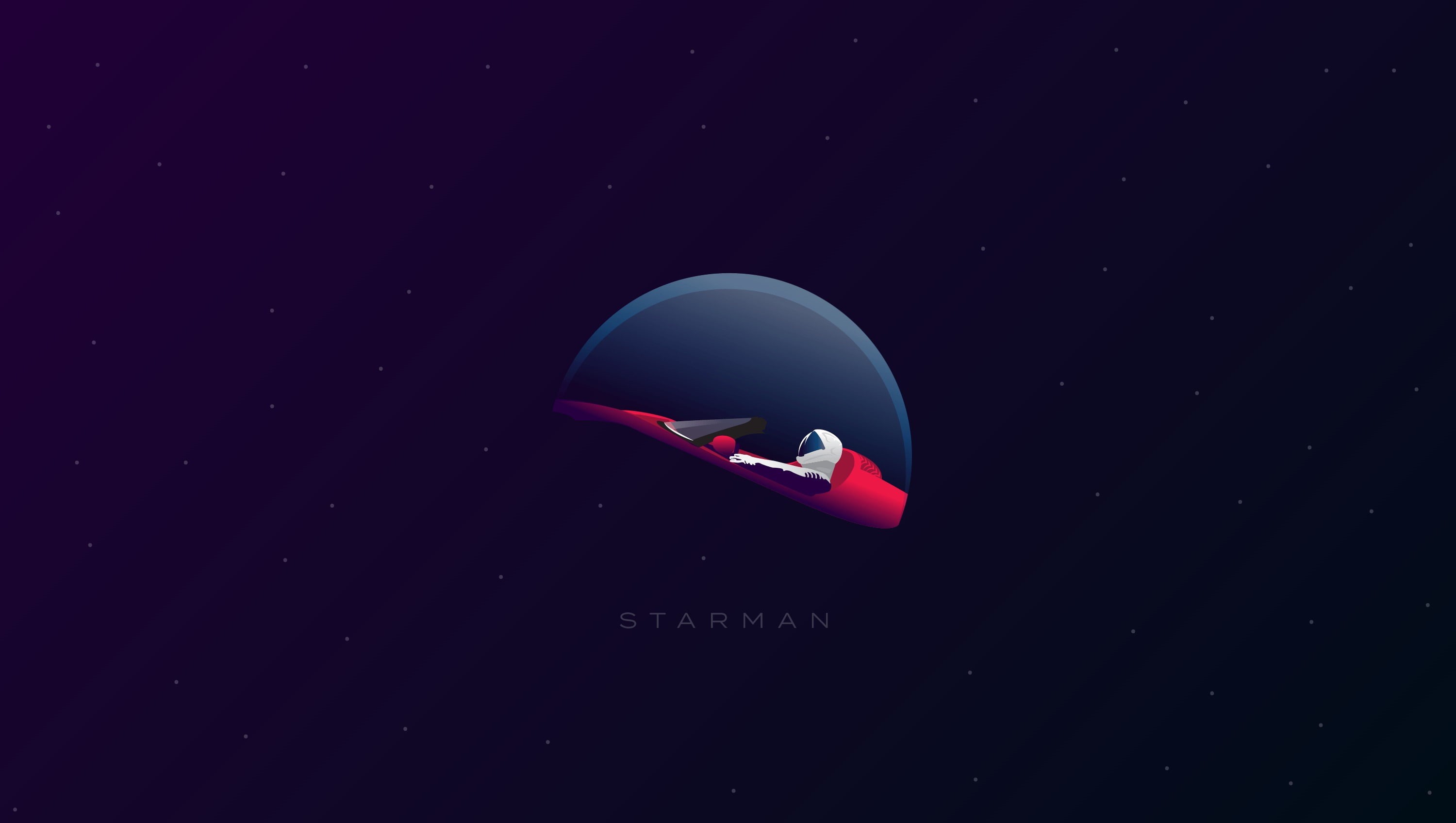 starman, minimalistic, vector, 2K, HD Wallpaper