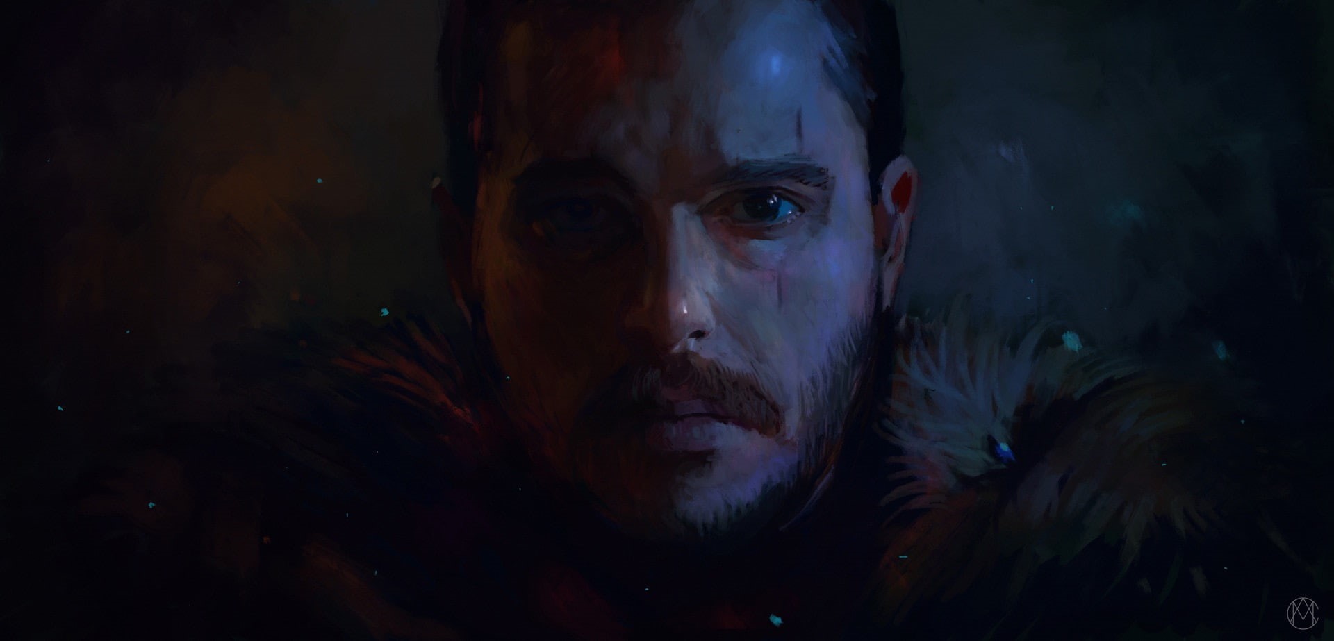 Game of Thrones, young adult, front view, close-up, painting, headshot, studio shot, fear, looking, mystery, dark, Aegon Targaryen, portrait, one person, HD Wallpaper