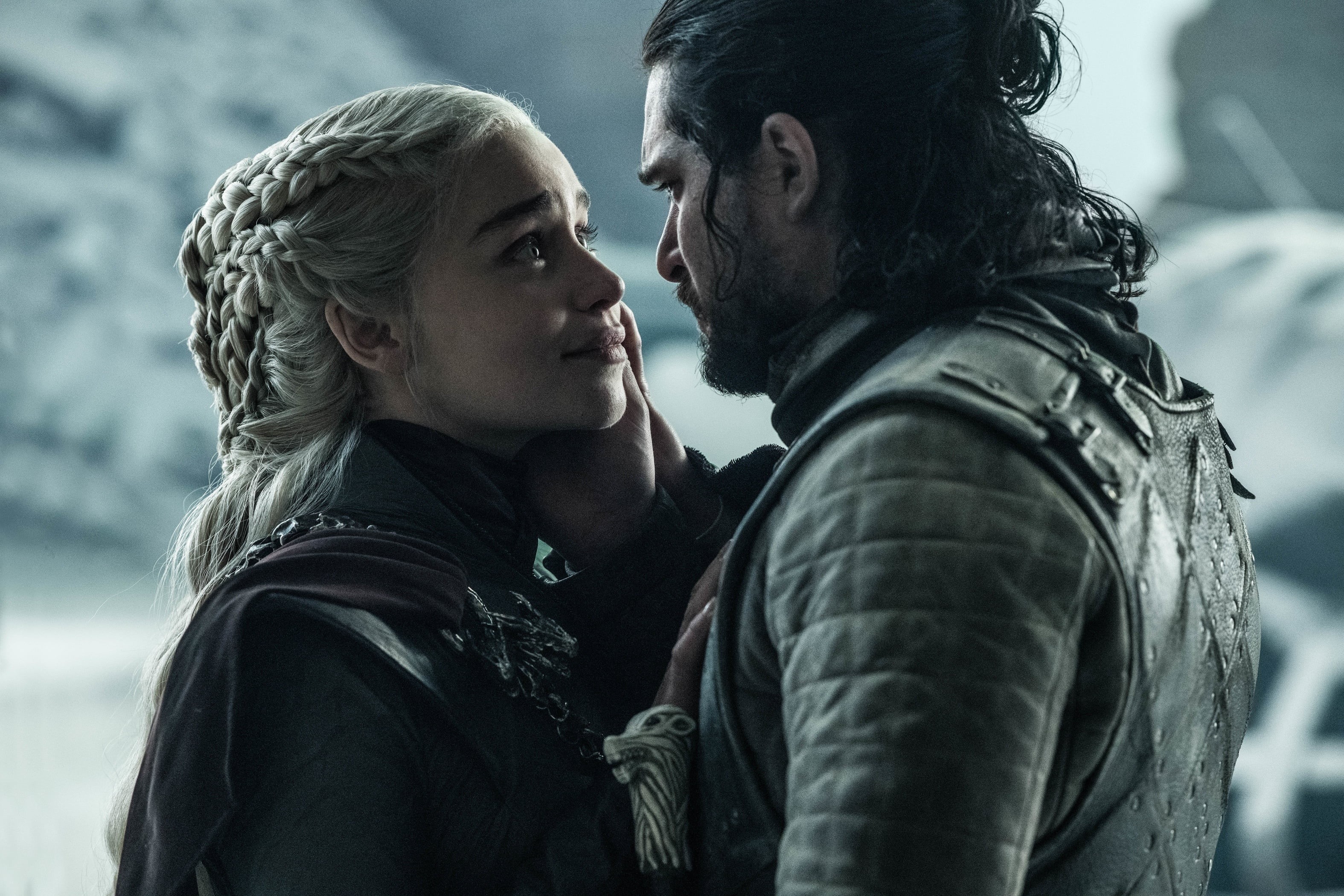 brunette, king of the north, Denis, Targaryen, commander, game of thrones, kit Harington, Queen, Emilia Clarke, daenerys, the final, the king in the North, HD Wallpaper