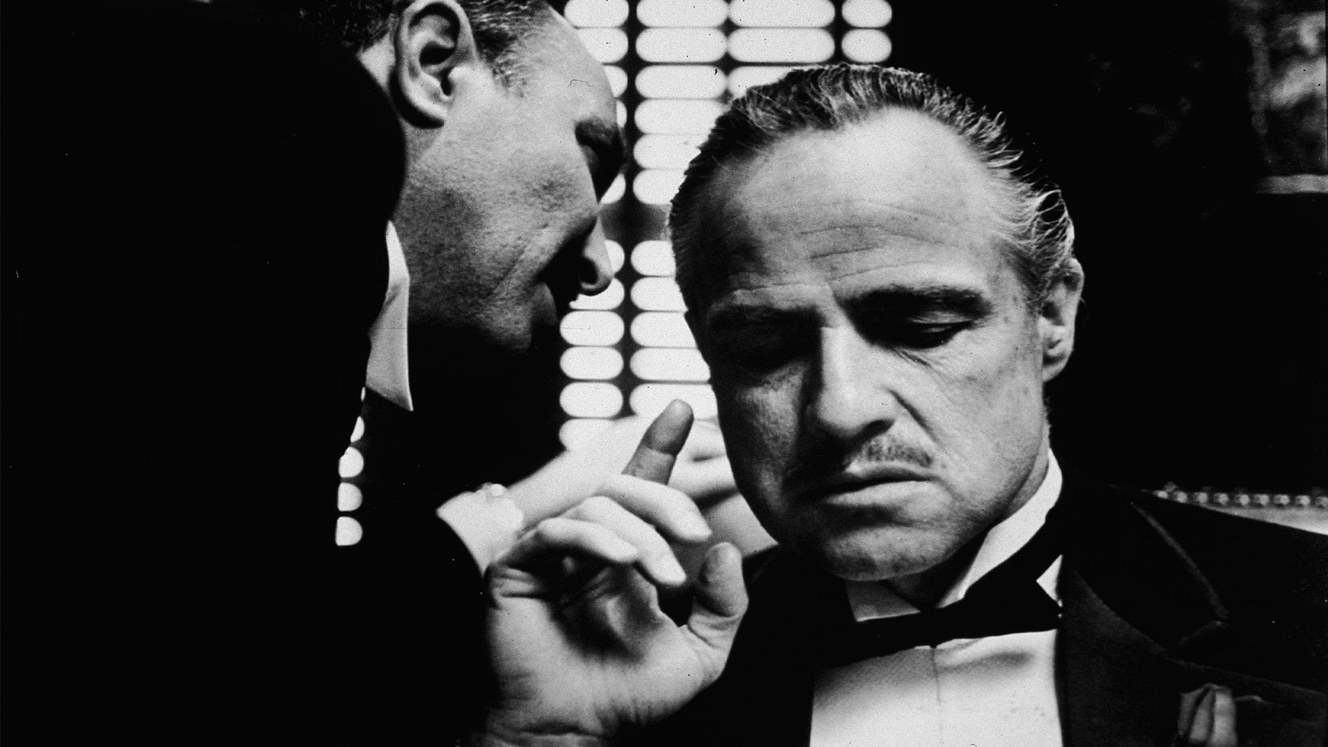 Marlon Brando, Vito Corleone, 1080P, movies, monochrome, The Godfather, HD Wallpaper