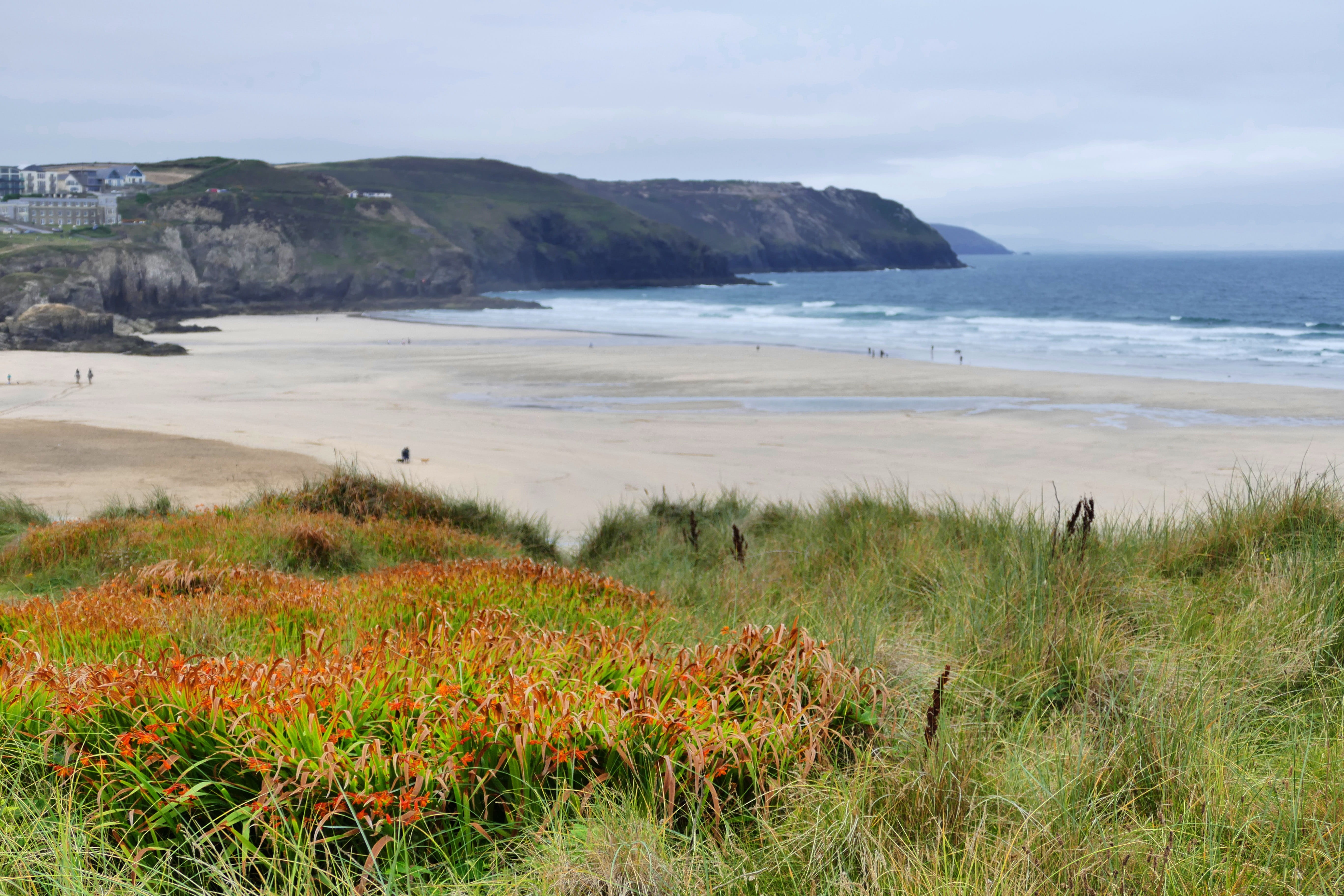 outdoors, town, scenics, beach, 5K, land, cornish, west, rock, shoreline, sands, scenics - nature, scenery, colour, clouds, united, tranquil scene, tranquility, HD Wallpaper