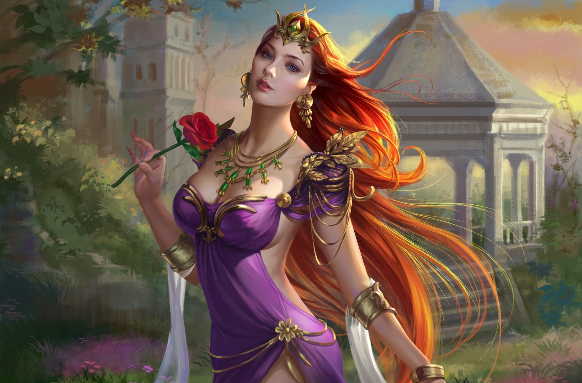 artwork, women, fantasy art, long hair, people, 1080P, fantasy girl, HD Wallpaper