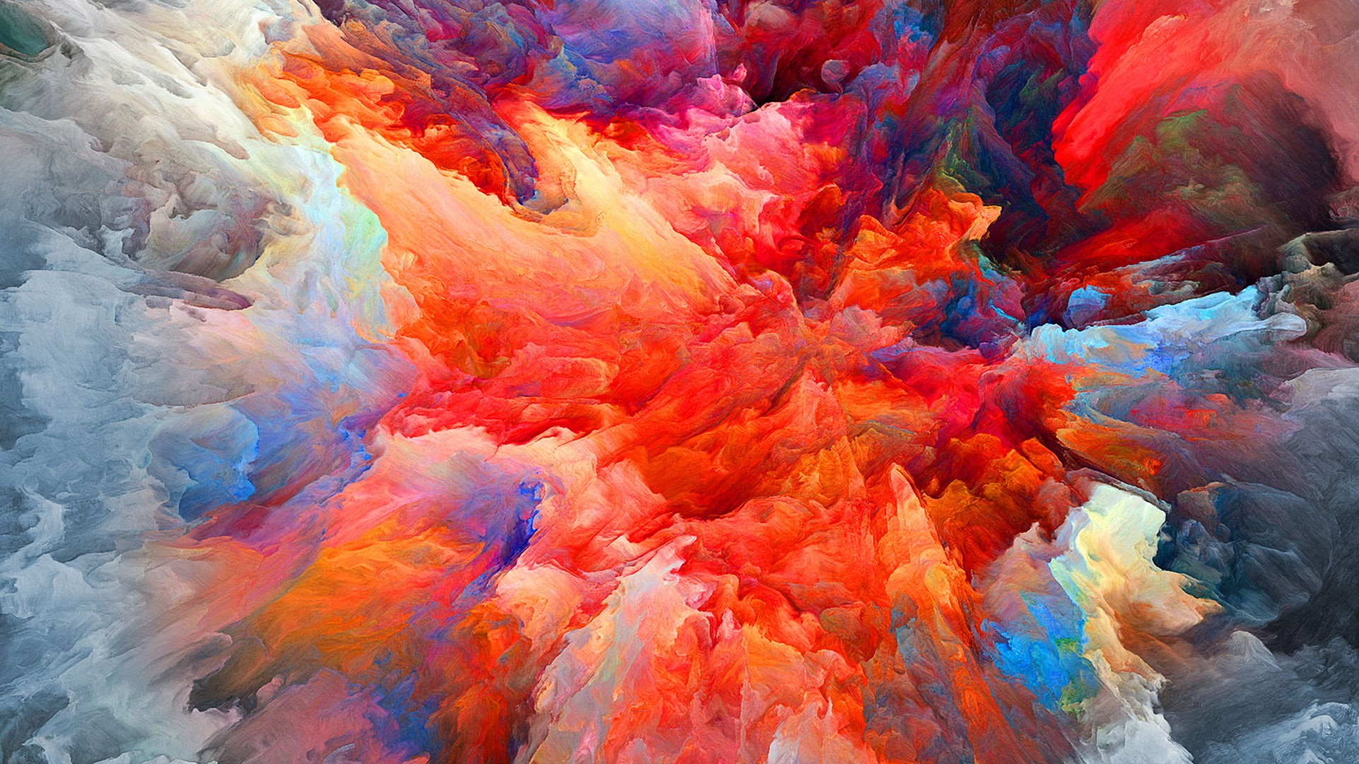 Color Burst, 1080P, reflection, HD Wallpaper