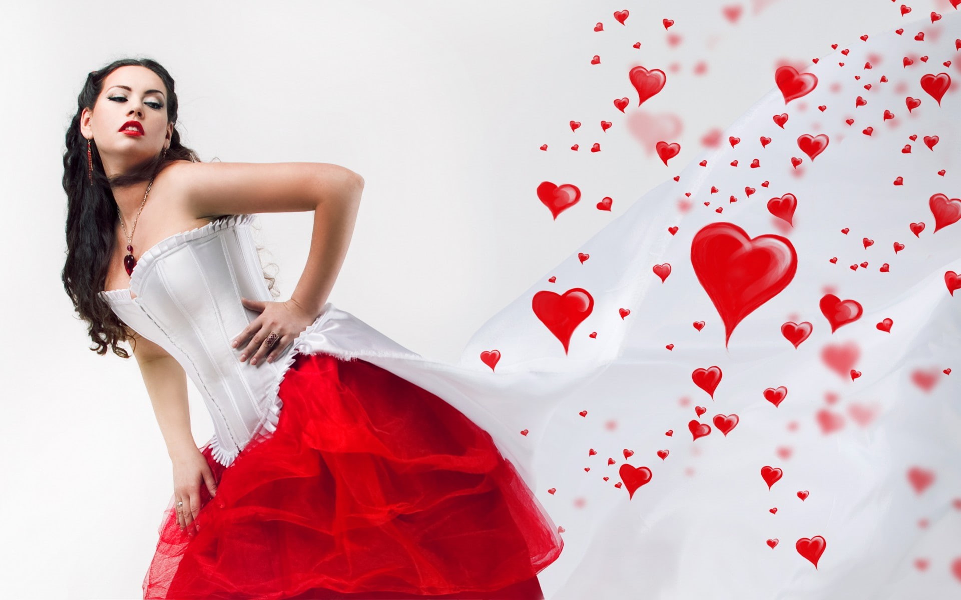 hearts, 1080P, day, love, girls, sexy, females, women, babes, valentine 039 s, HD Wallpaper