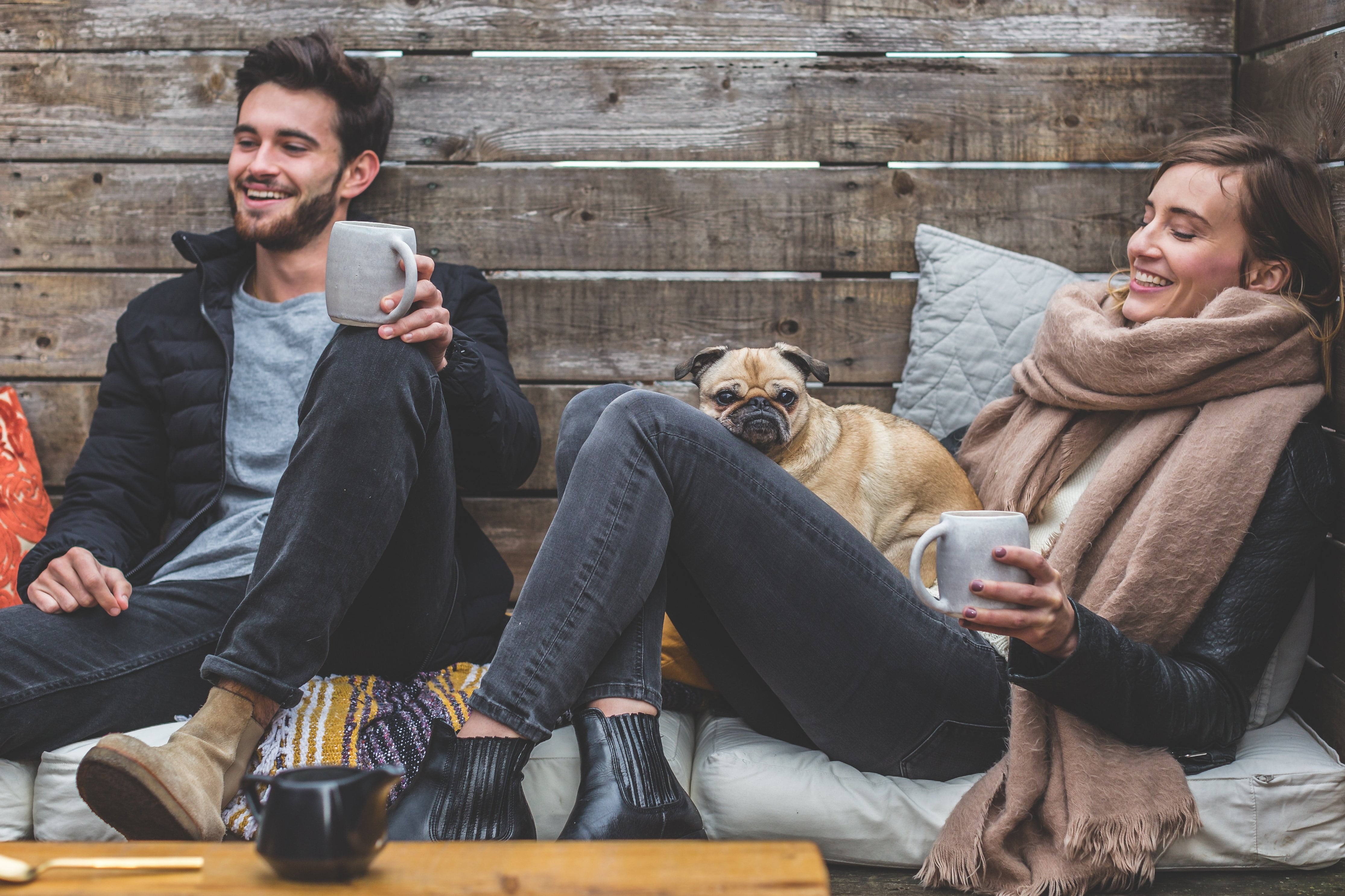 caucasian, healthy, togetherness, attractive, portrait, two, person, boyfriend, couple, mammal, relationship, brown, smiling, family, wearing, relaxation, HD Wallpaper