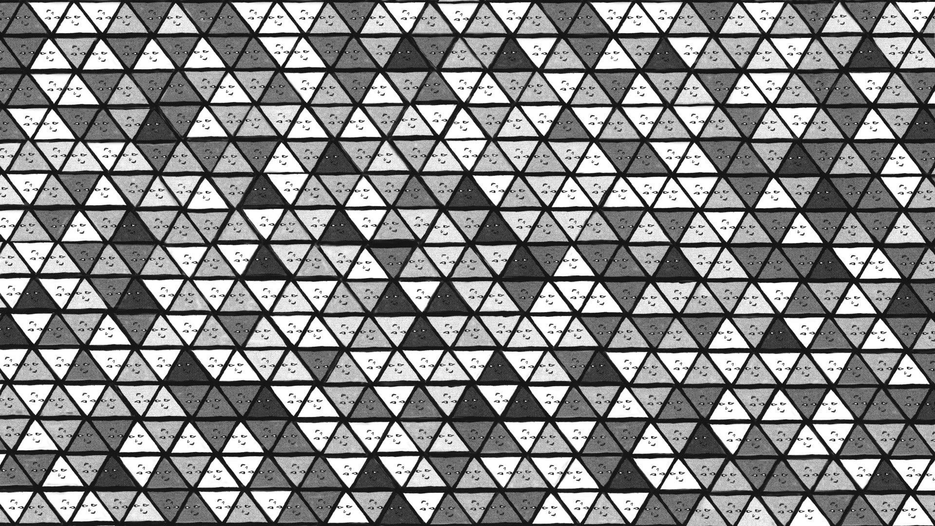side by side, Punpun Onodera, metal, textured, monochrome, Oyasumi Punpun, window, built structure, repetition, no people, digital, square shape, in a row, HD Wallpaper