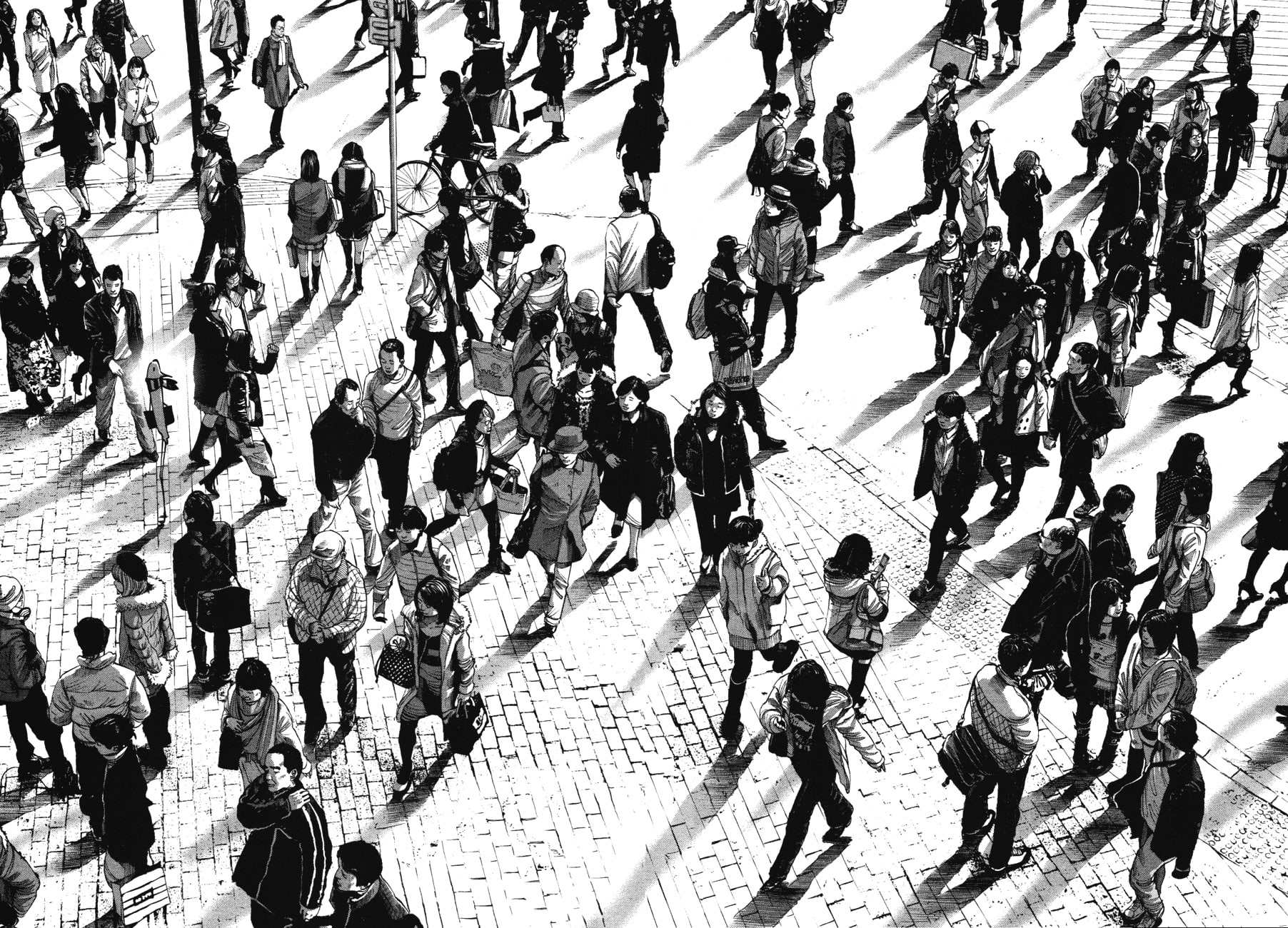 720P, Oyasumi Punpun, monochrome, people, HD Wallpaper