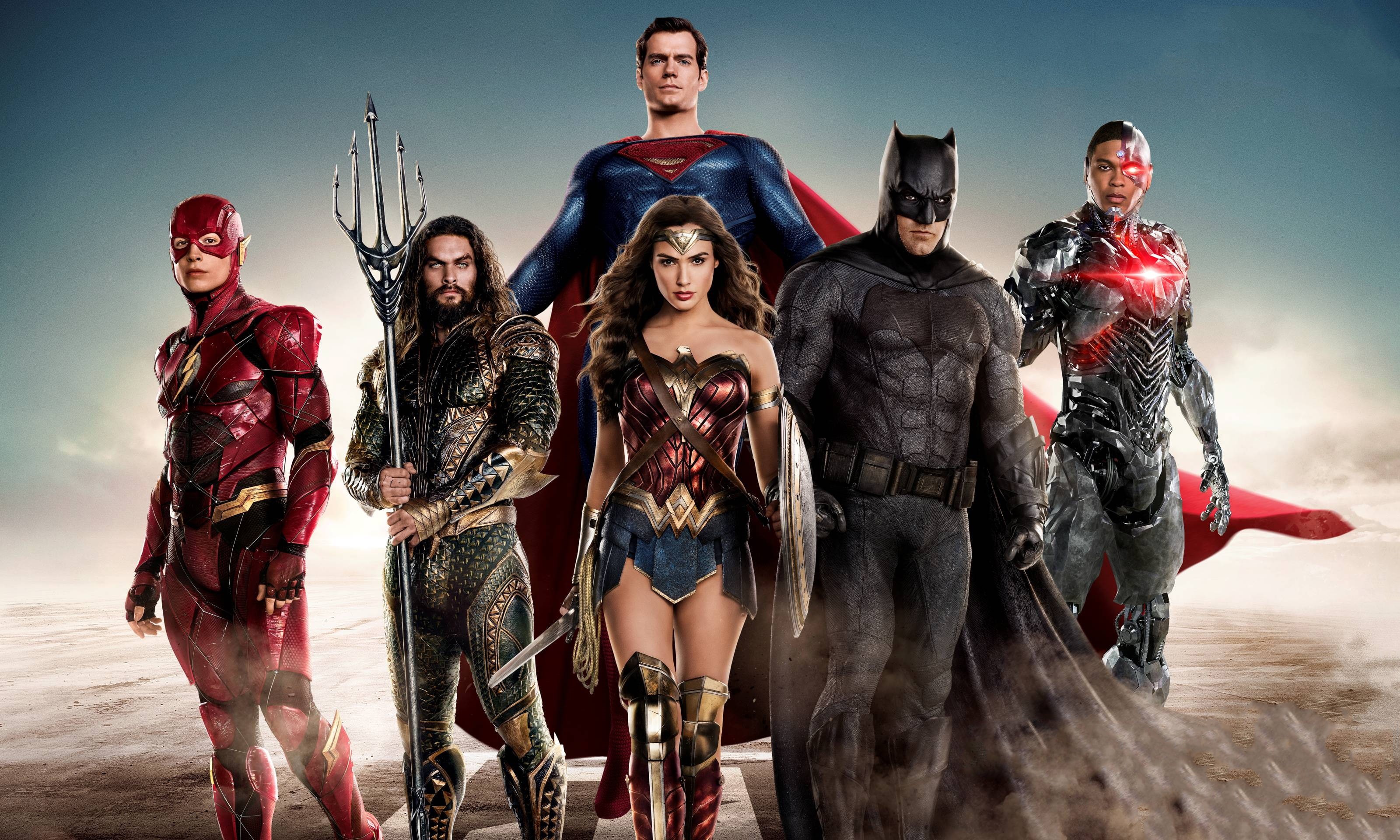 Justice League, Aquaman, The Flash, Wonder Woman, Superman, Cyborg, Batman, Superheroes, 2K, HD Wallpaper