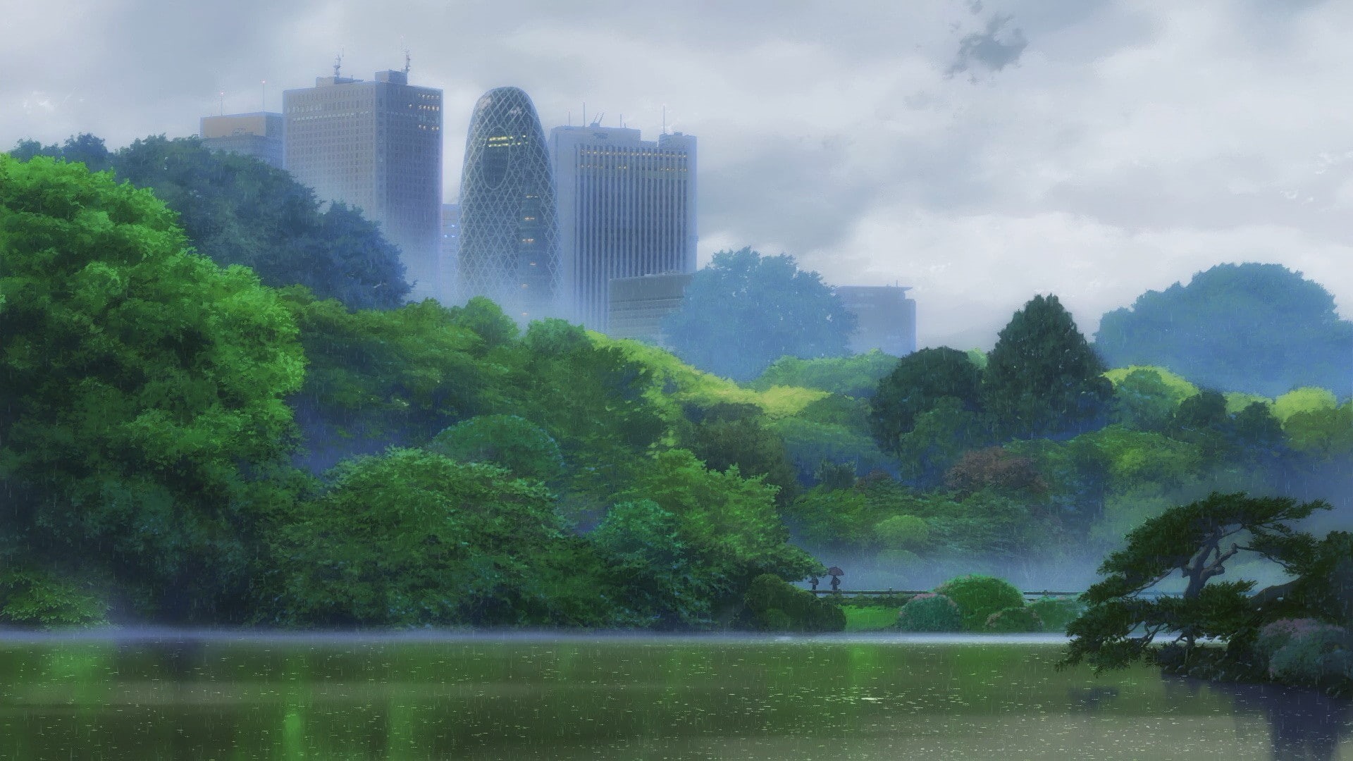 The Garden of Words, 1080P, Makoto Shinkai, anime, nature, HD Wallpaper