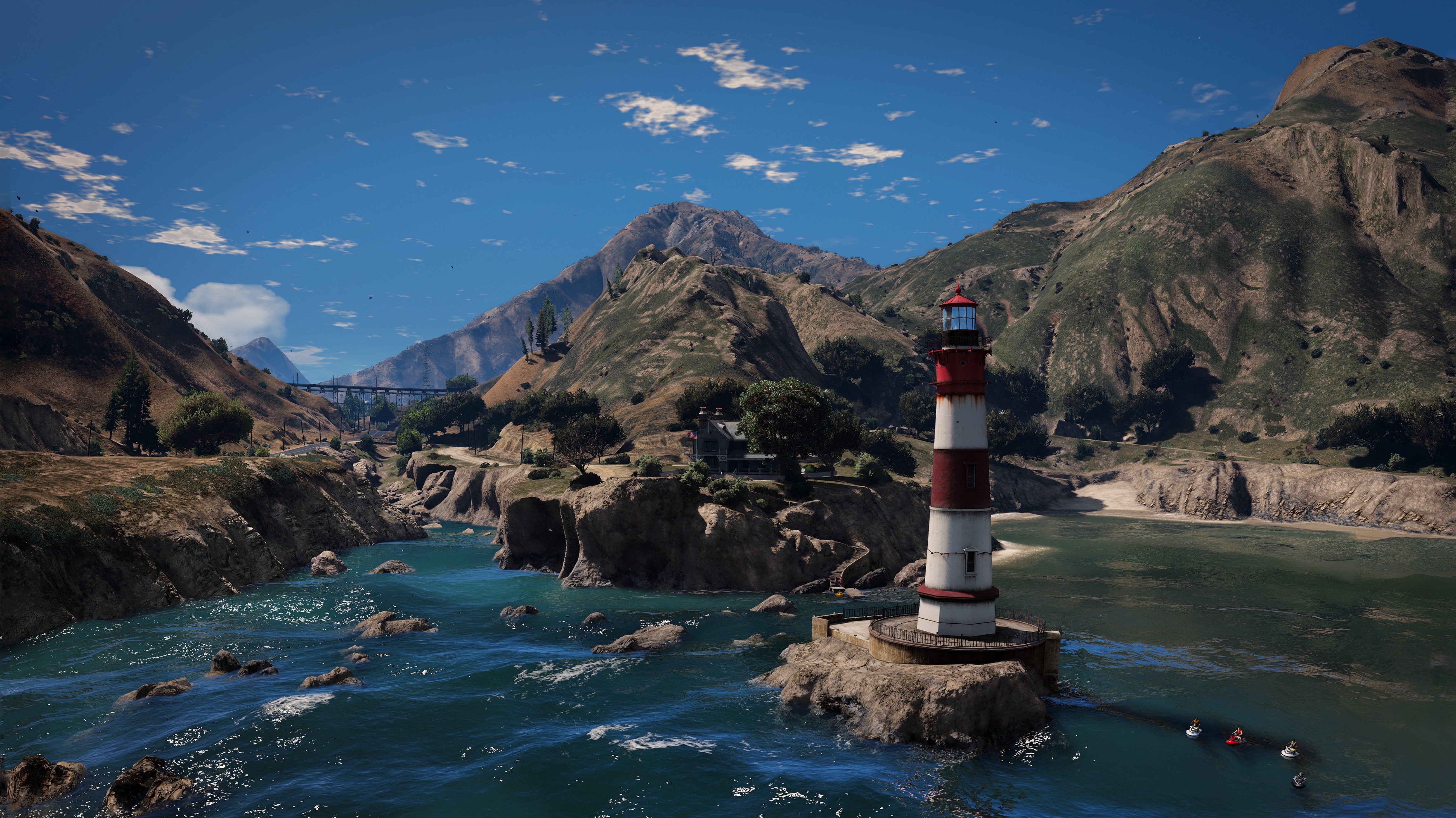 El Gordo Lighthouse, Grand Theft Auto V, 5K, GTA V, HD Wallpaper
