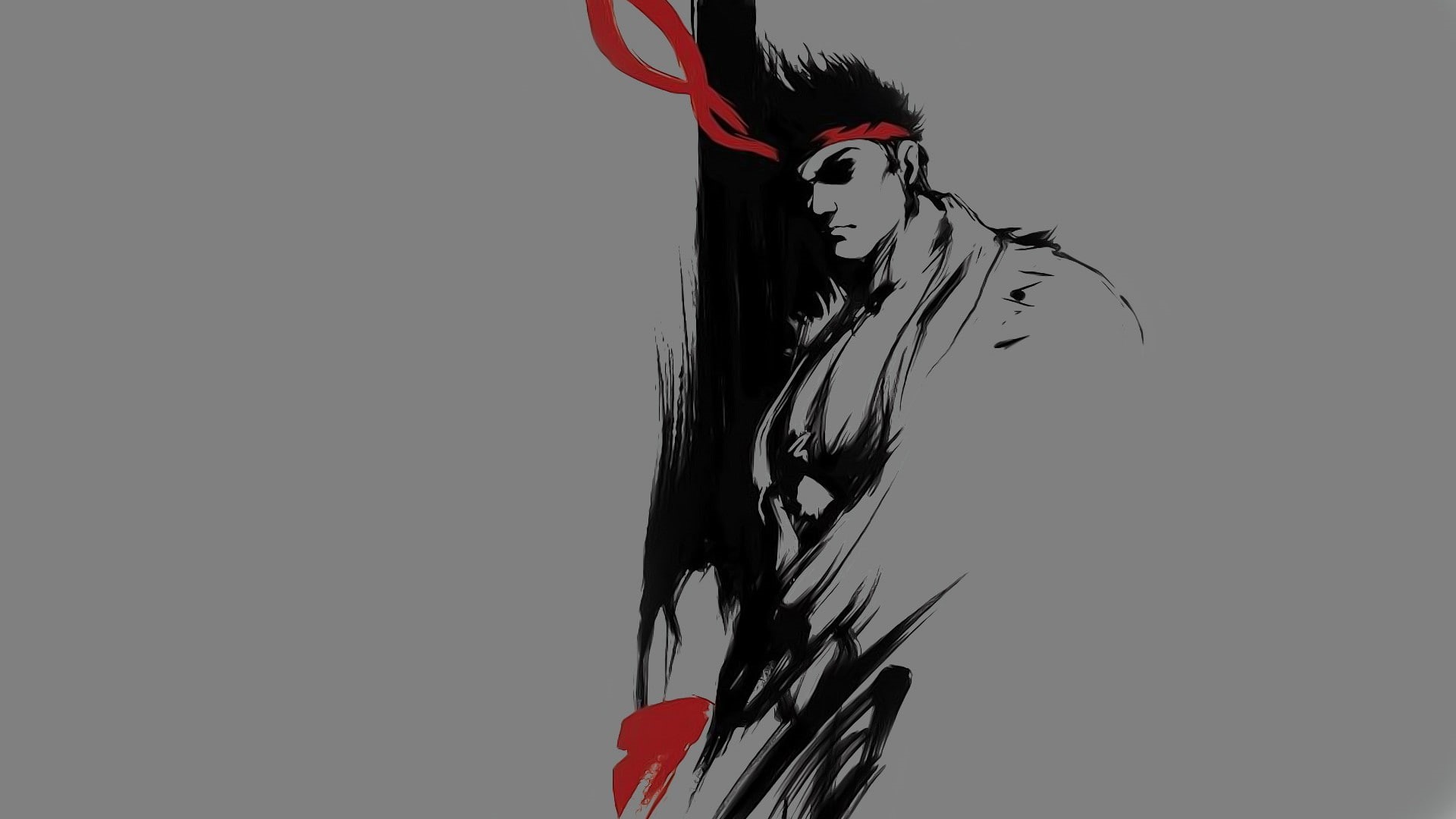 1080P, street, grey, gray, video games, fighter, ryu, hd, HD Wallpaper