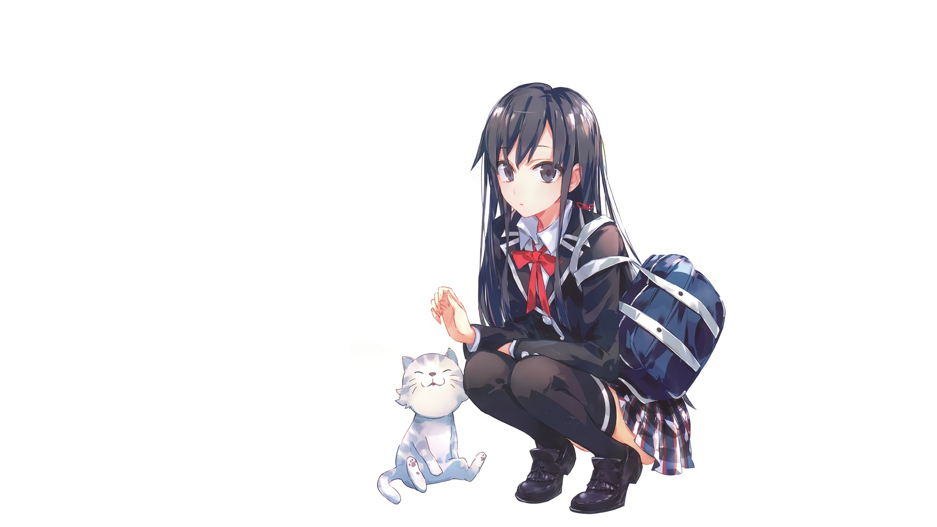 one person, leisure activity, hairstyle, looking at camera, women, 1080P, lifestyles, oregairu, oreimo, young adult, portrait, indoors, sitting, Yahari Ore no Seishun Love Comedy wa Machigatteiru, HD Wallpaper