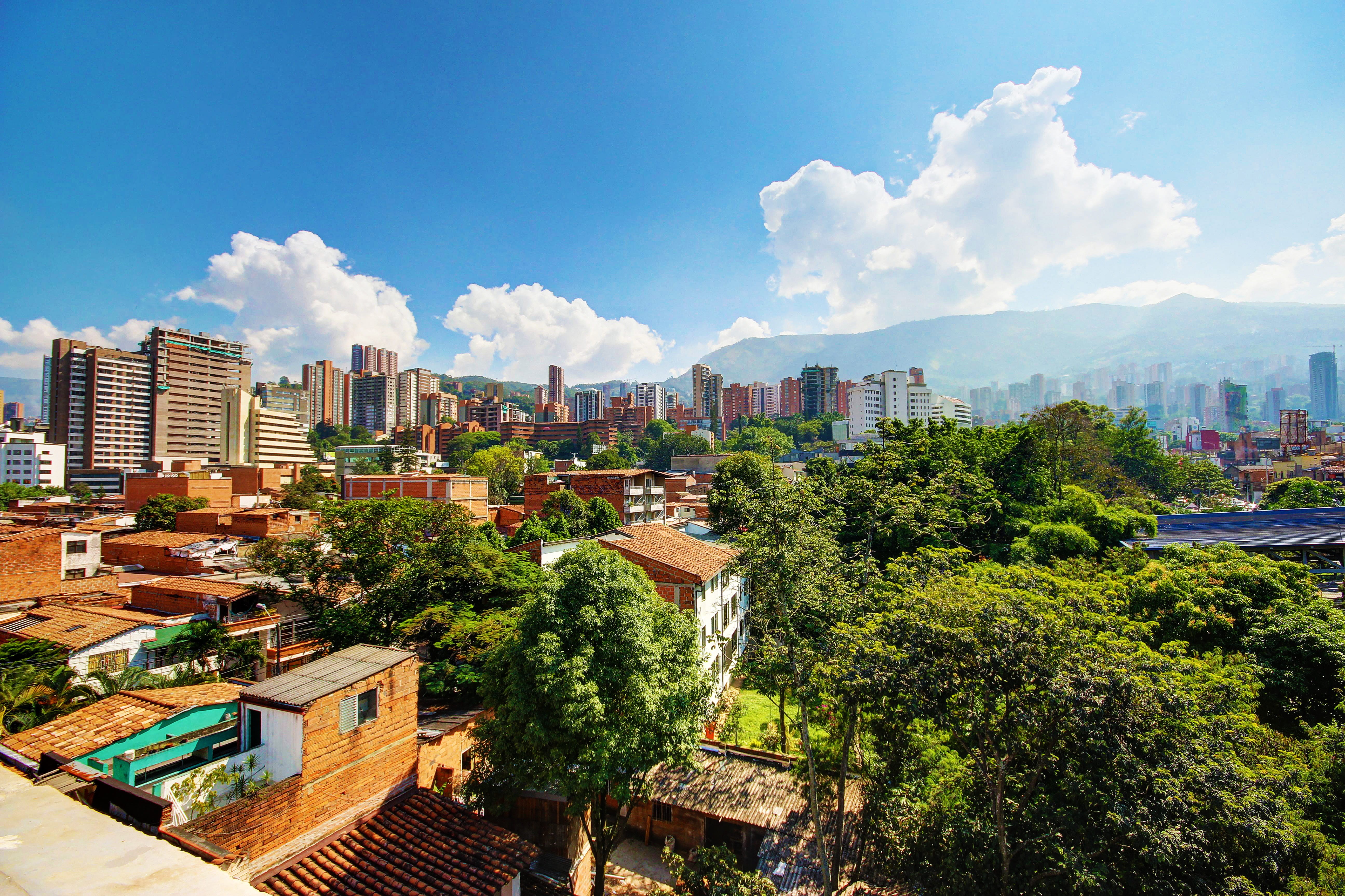 city, day, skyscraper, tree, city life, 5K, tourist colombia, backpacker, manila, residential district, hostelworld, urban skyline, sky, apartment, architecture, HD Wallpaper