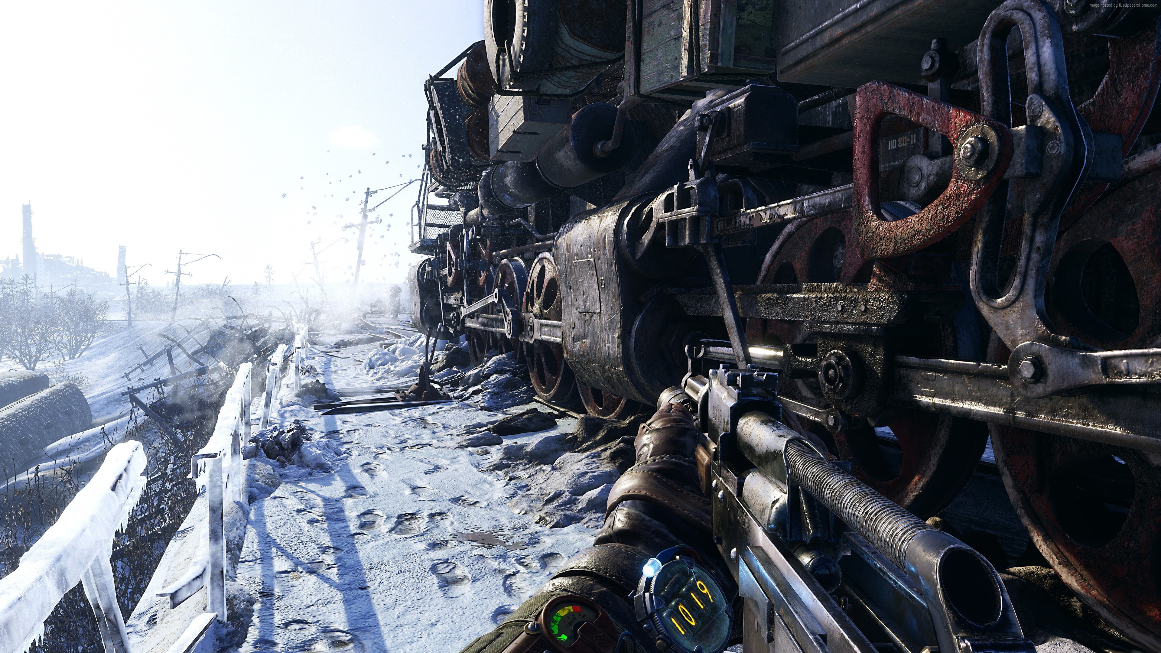screenshot, snow, E3 2018, outdoors, land vehicle, cold temperature, day, transportation, train - vehicle, tire, mode of transportation, travel, train, HD Wallpaper