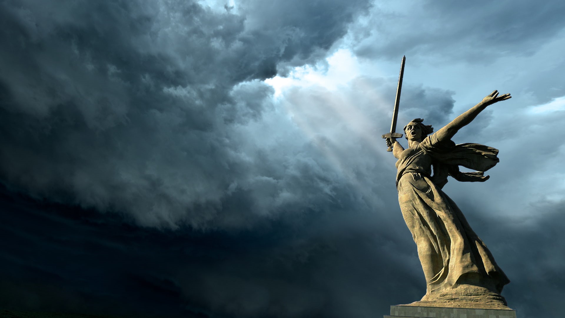 sword, The Motherland Calls, World War II, Stalingrad, statue, 1080P, HD Wallpaper