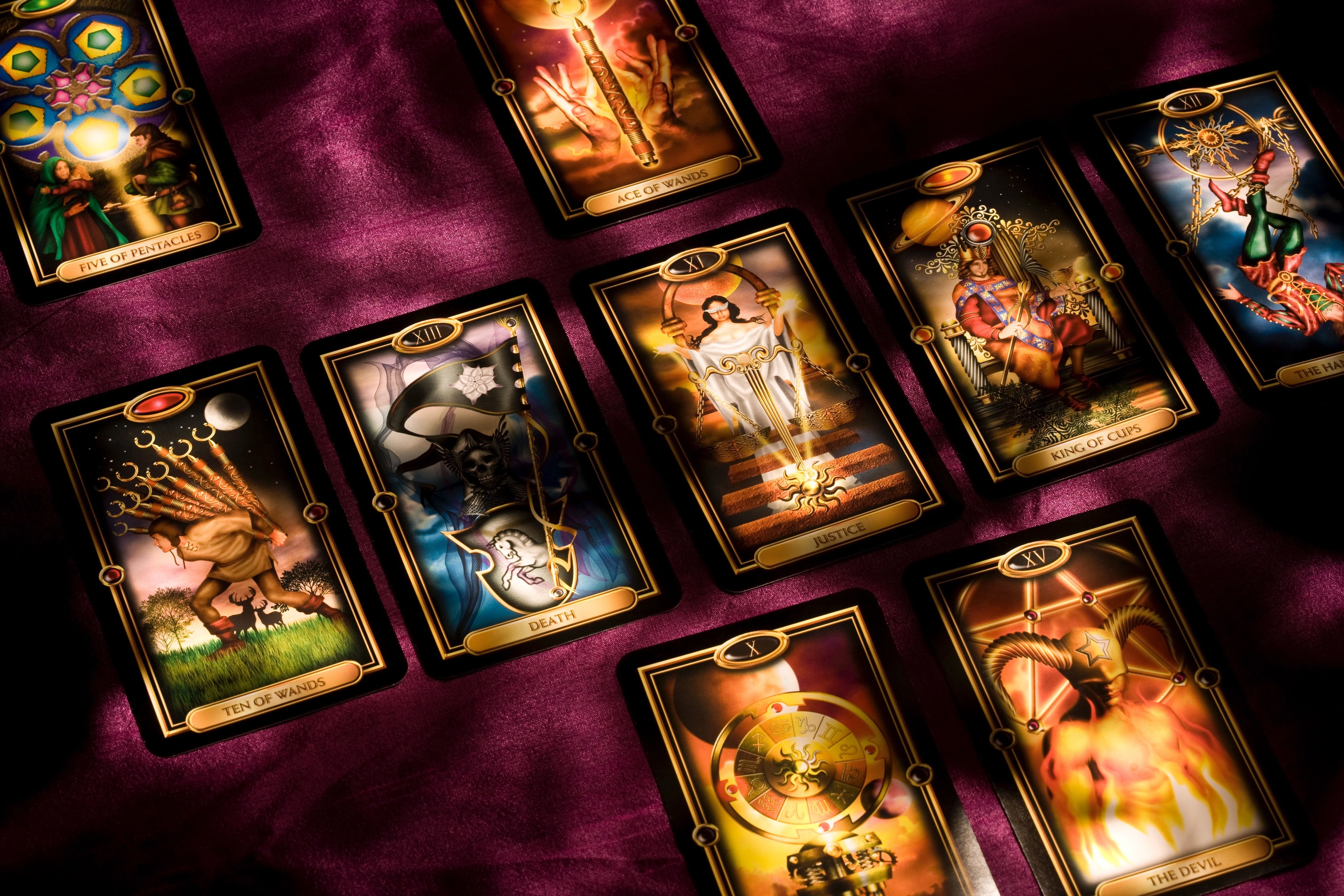 pentacles, card, spirituality, fortuneteller, paranormal, future, esoteric, gambling, 5K, light, gold, tarot, frame, mystery, prophecy, indoors, leisure activity, HD Wallpaper