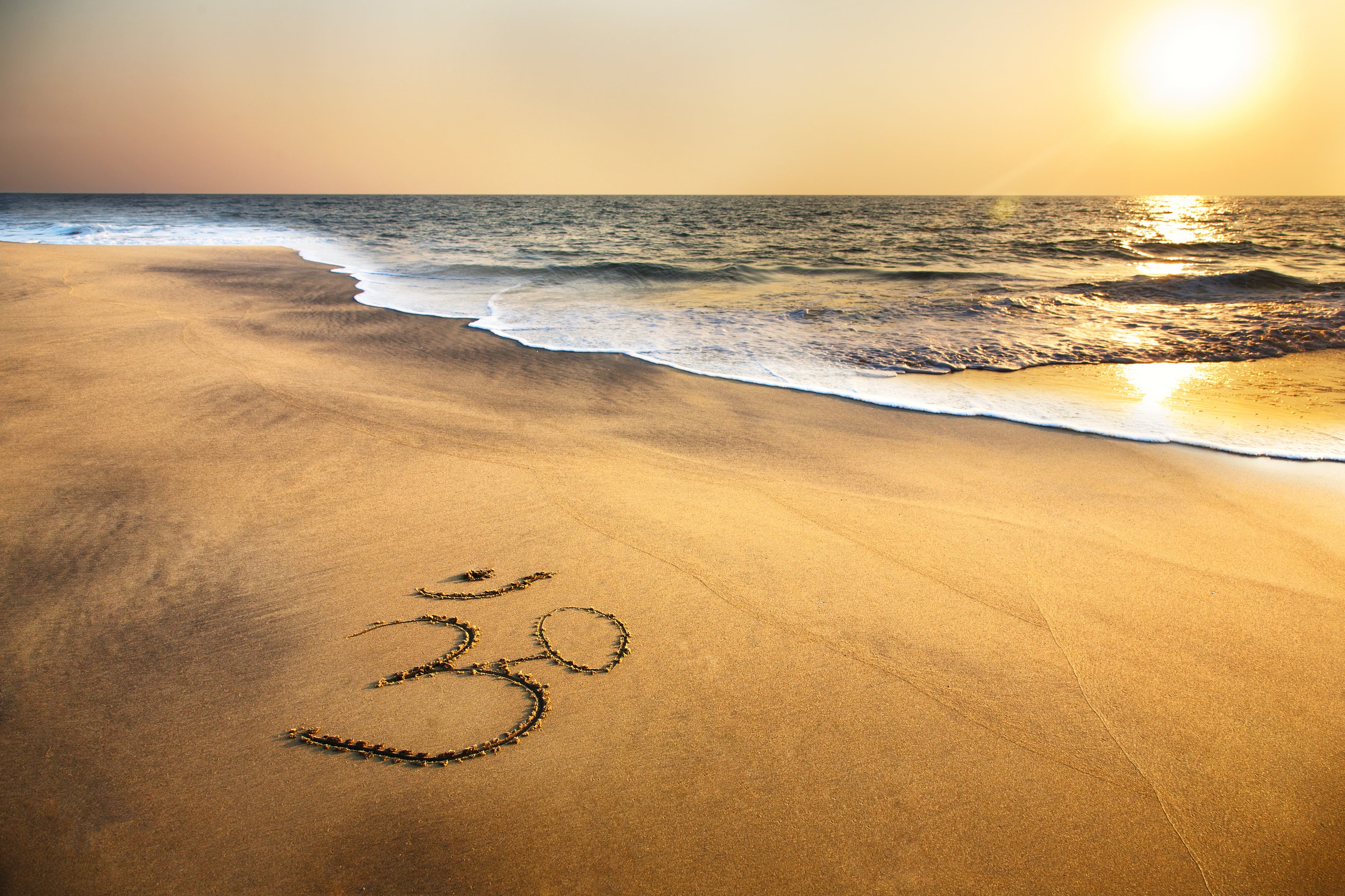 text, new Years Day, sunny, indian, symbol, day, shore, no People, ocean, sunlight, single Word, scenics - nature, horizon over water, tranquil Scene, year, HD Wallpaper