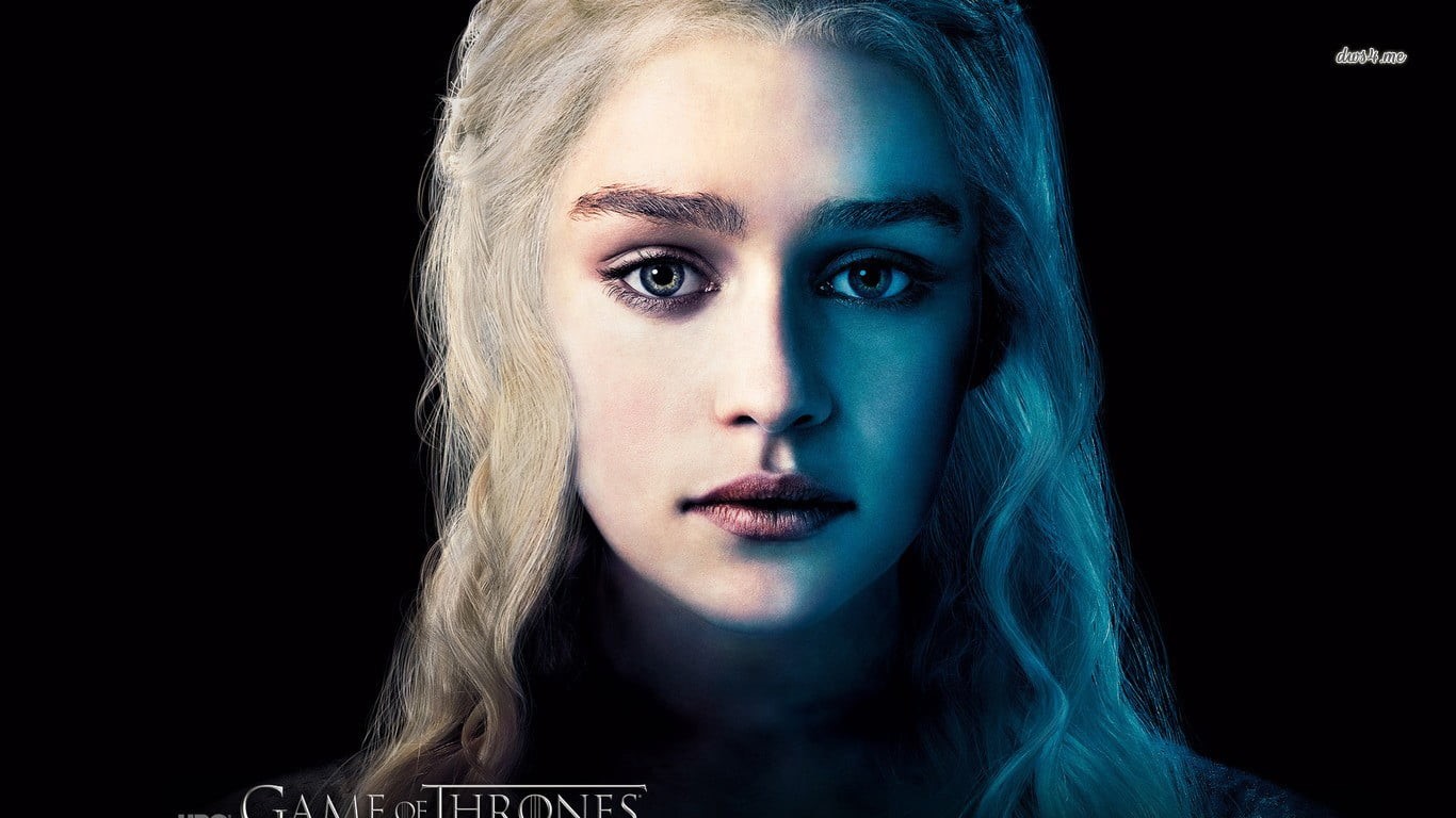 human face, young women, clarke, studio shot, make-up, human body part, women, one person, Daenerys Targaryen, digital, dark, hair, black background, indoors, HD Wallpaper