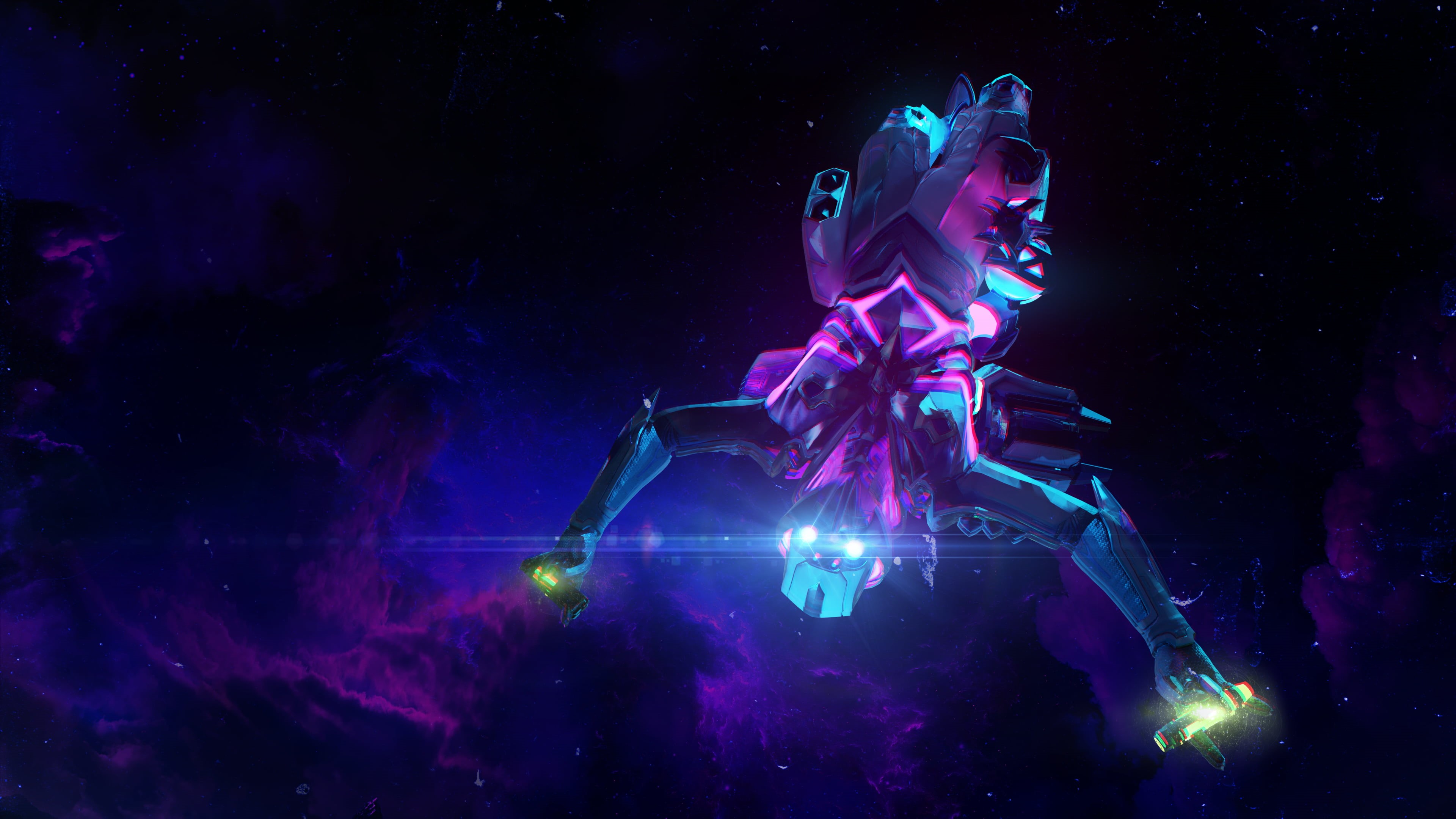Apex Legends, neon, Blender, Octane, 4K, video game characters, video game art, HD Wallpaper