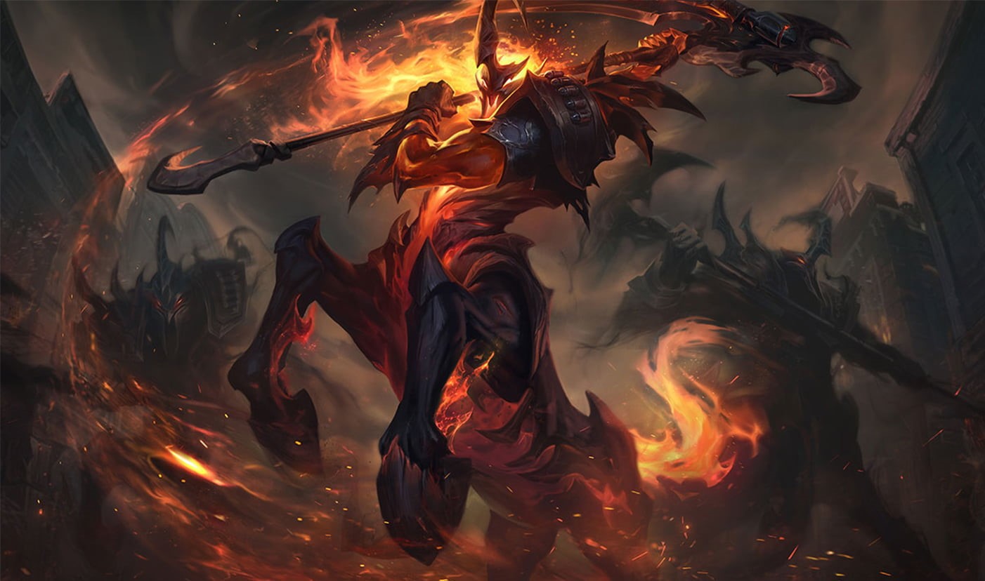 High Noon, League of Legends, Riot Games, 720P, Hecarim, fire, HD Wallpaper
