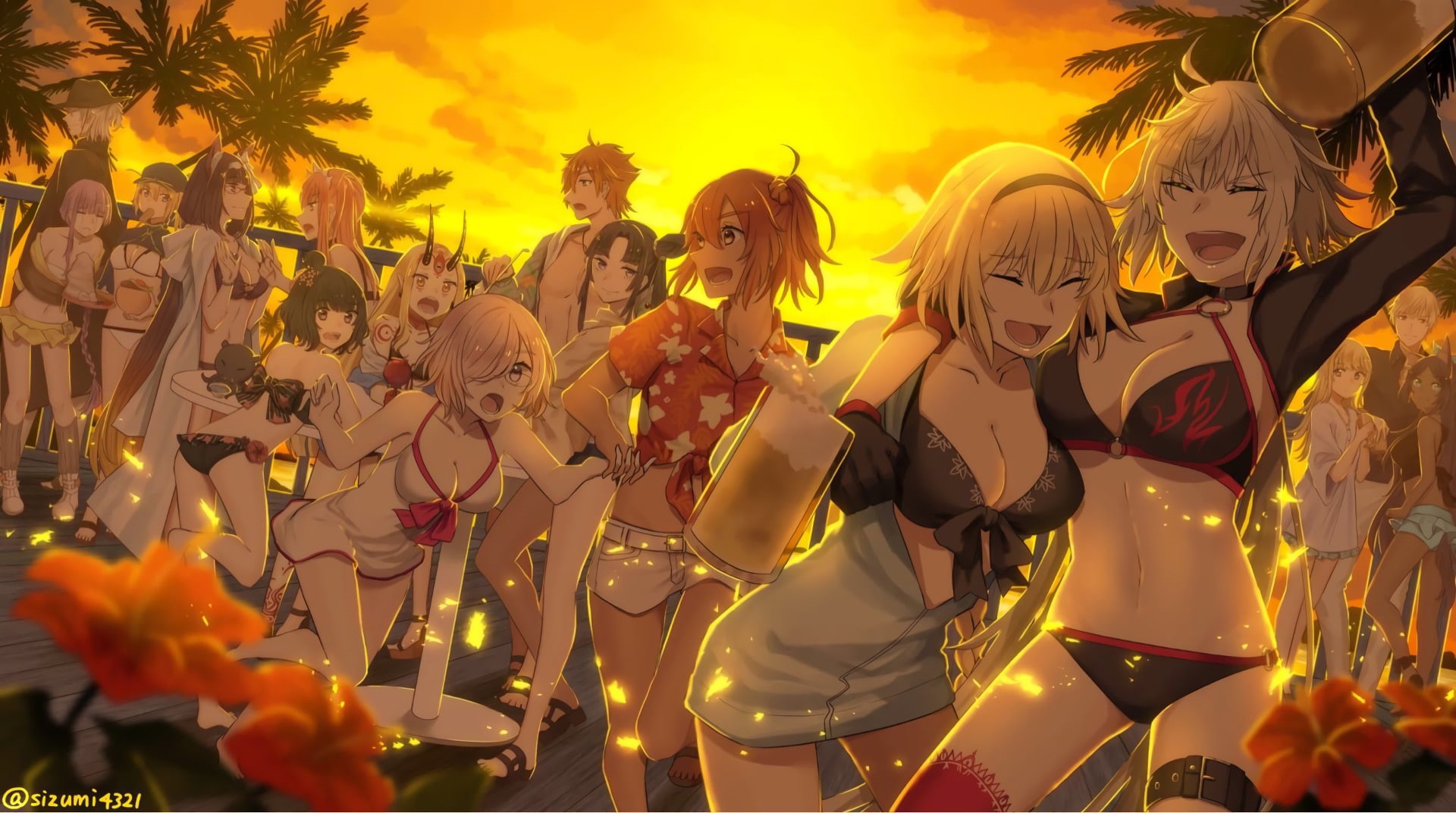 Medb (Fate/Grand Order), Osakabehime (Fate/Grand Order), BB (Fate/Extra CCC), Katsushika Hokusai (Fate/Grand Order), Mysterious Heroine X, Jeanne dArc Alter, HD Wallpaper
